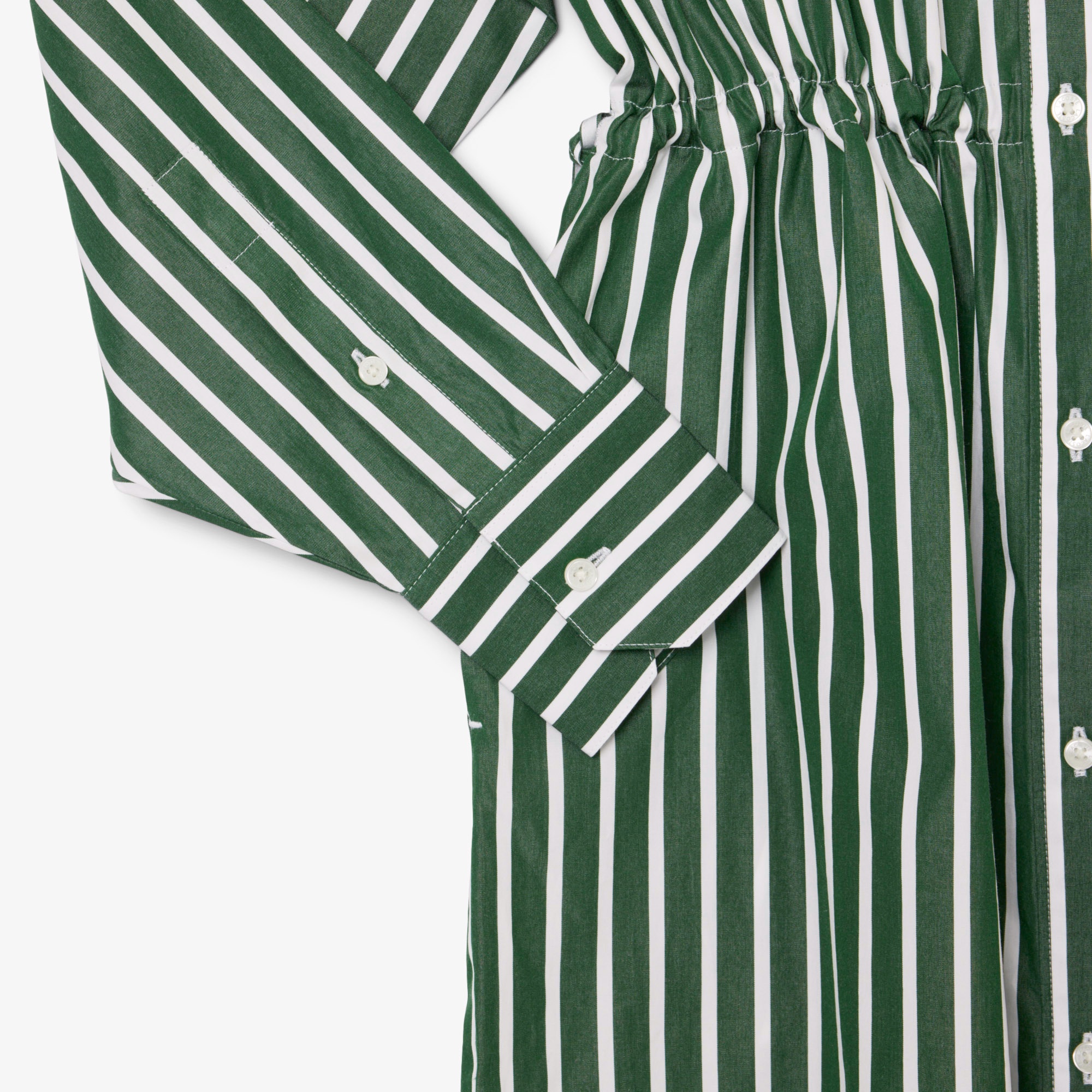 ストライプシャツドレス