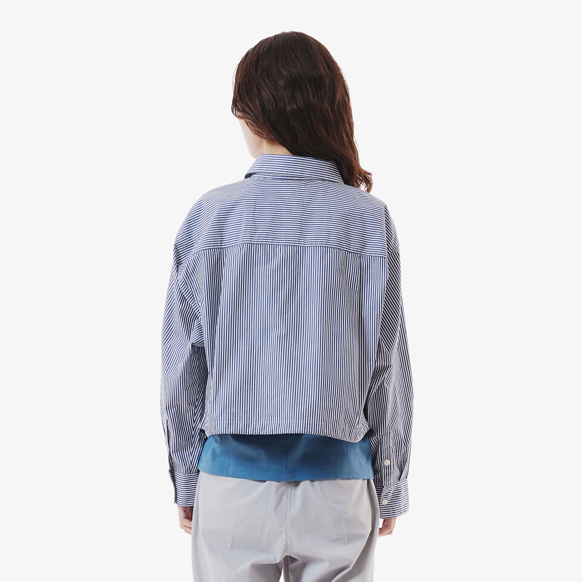 ショート&ワイドストライプシャツ