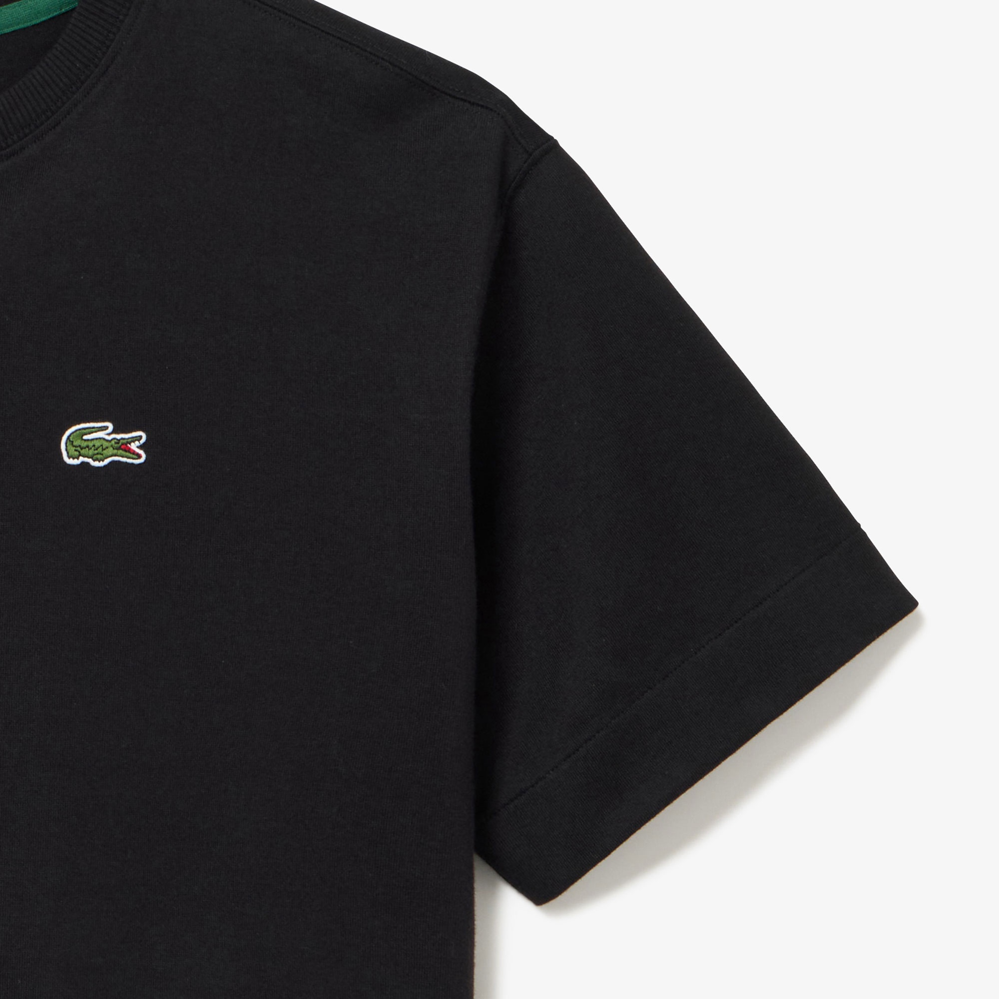 裾口ドローストリング入りクロップドTシャツ