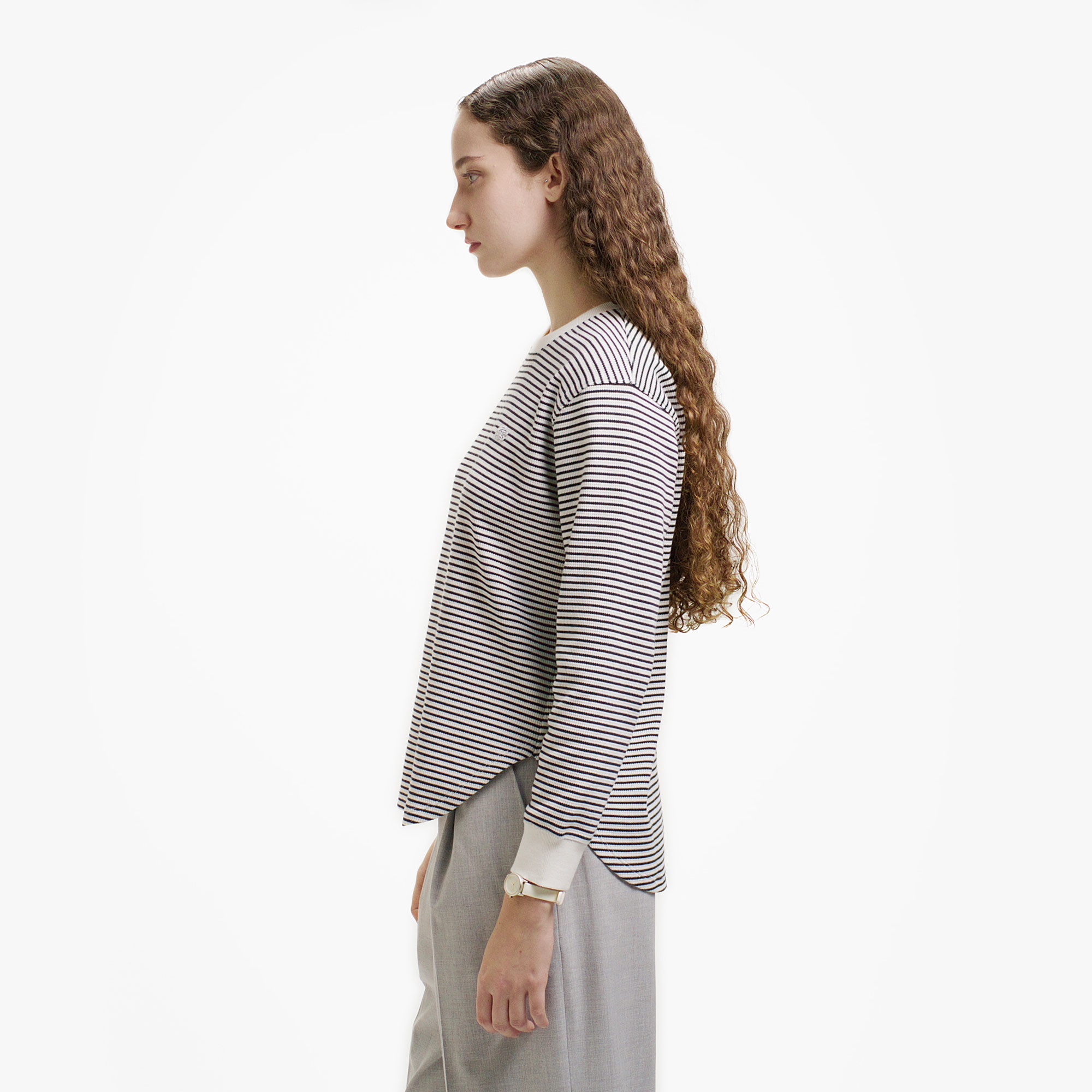 ワッフルボーダーTシャツ