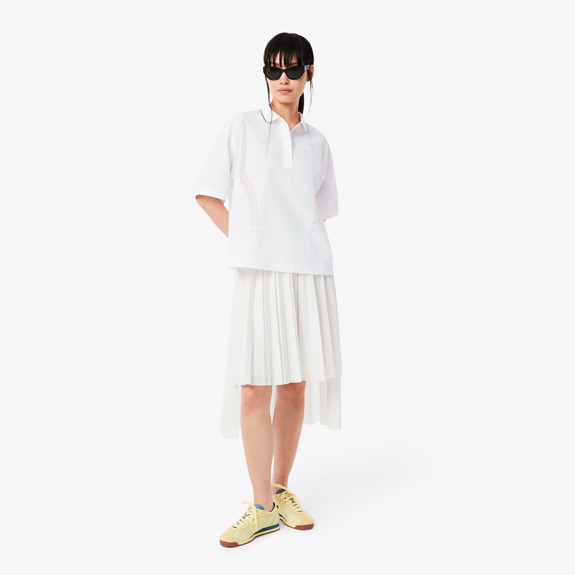 レーザーカットホールテクニカルポロシャツ