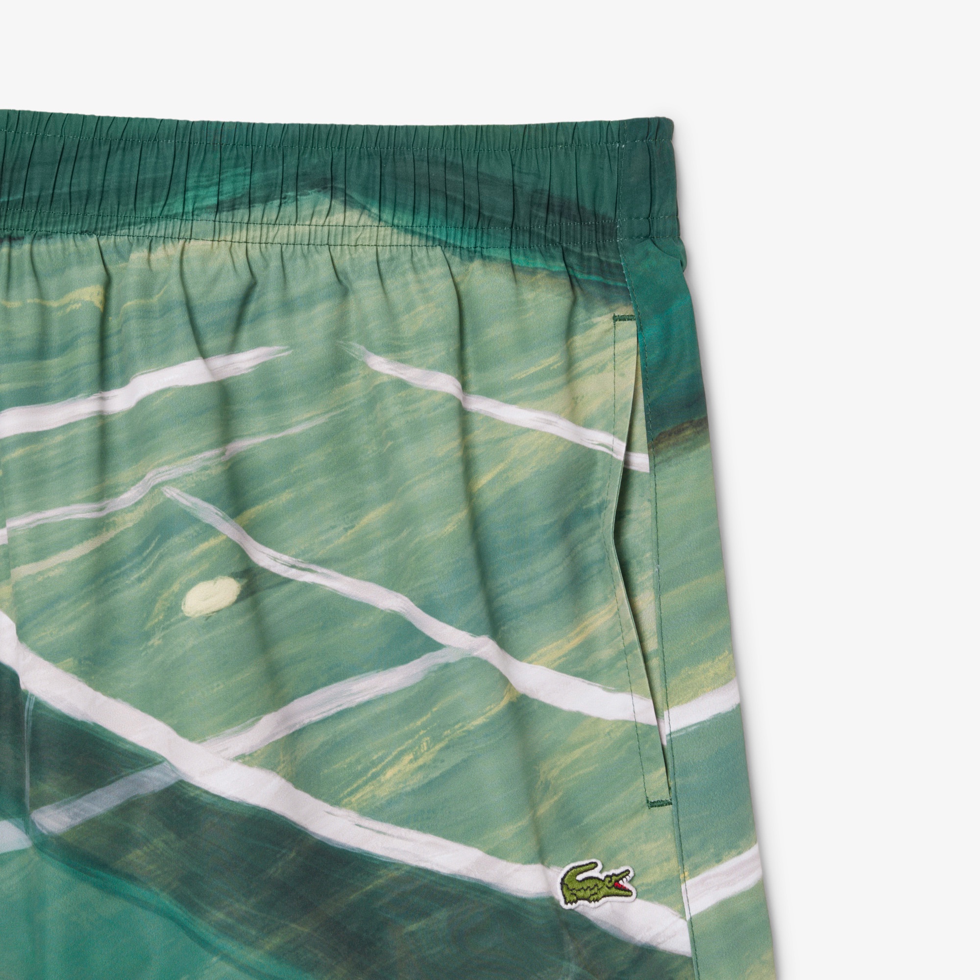 テニスマッチプリントスイムショーツ