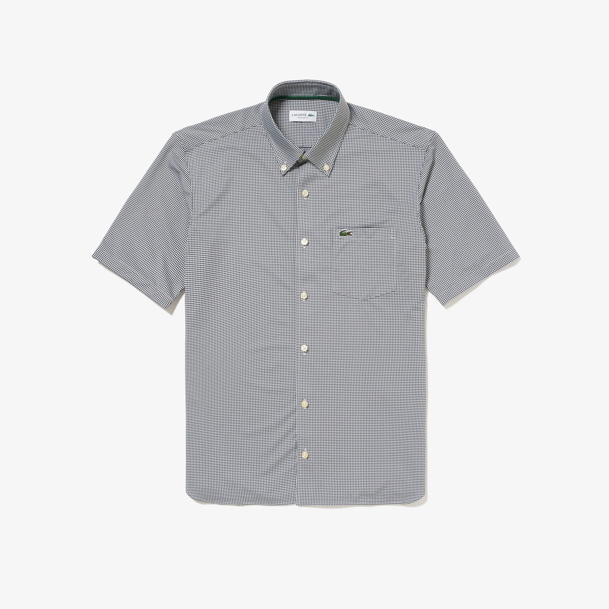 マイクロチェックジャージシャツ