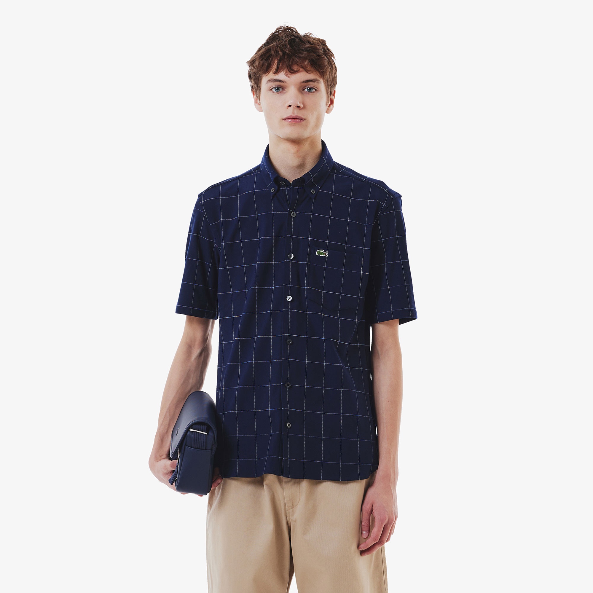 ウィンドウペーンチェックジャージシャツ