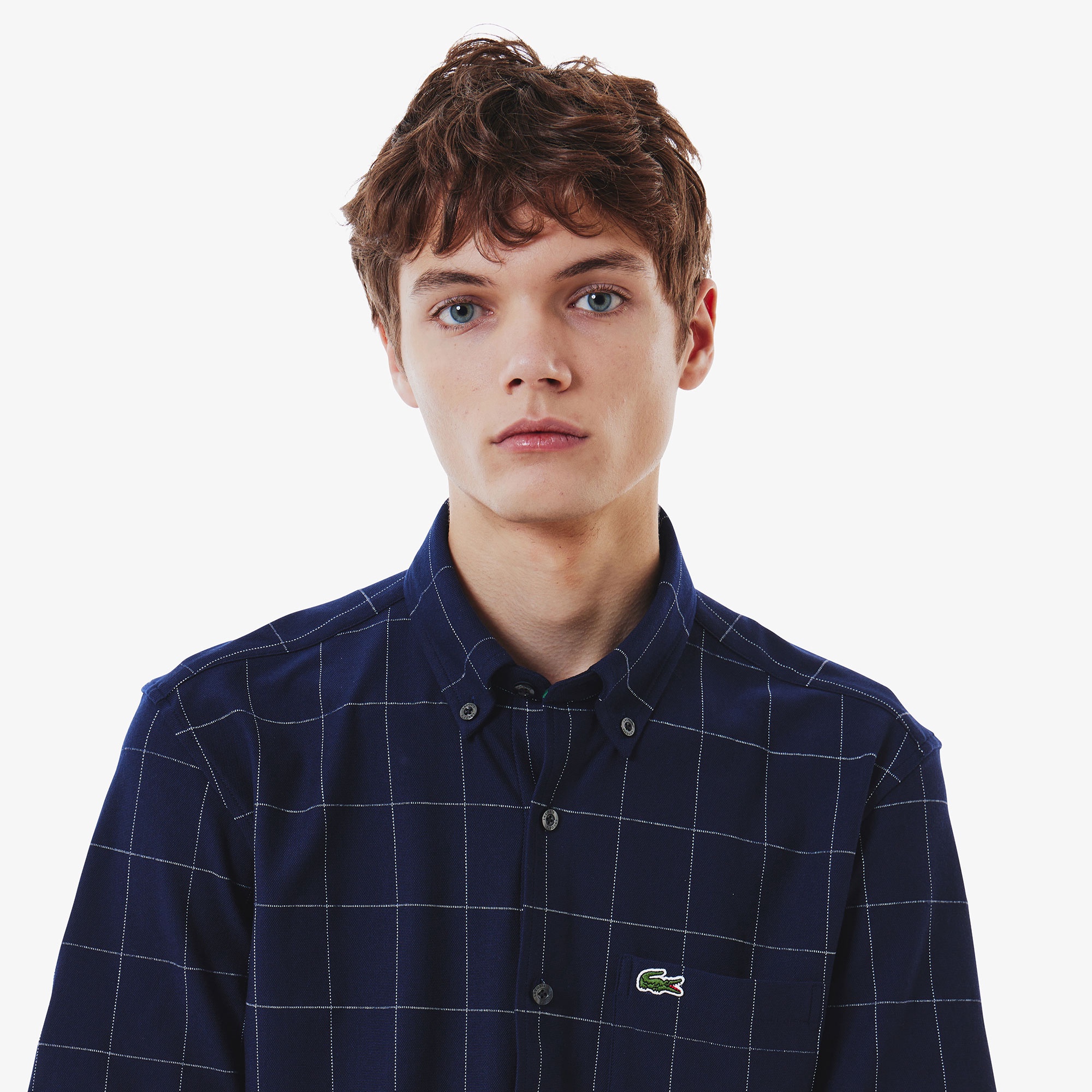 ウィンドウペーンチェックジャージシャツ