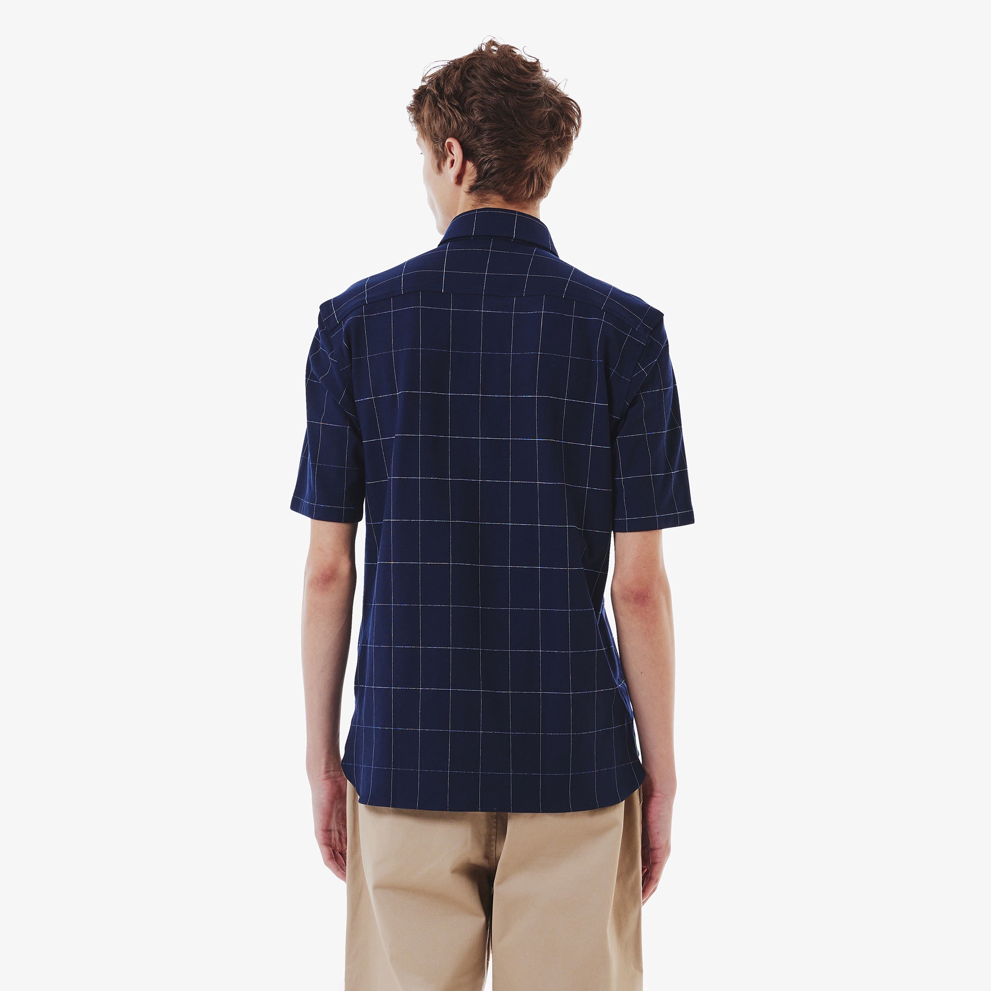 ウィンドウペーンチェックジャージシャツ