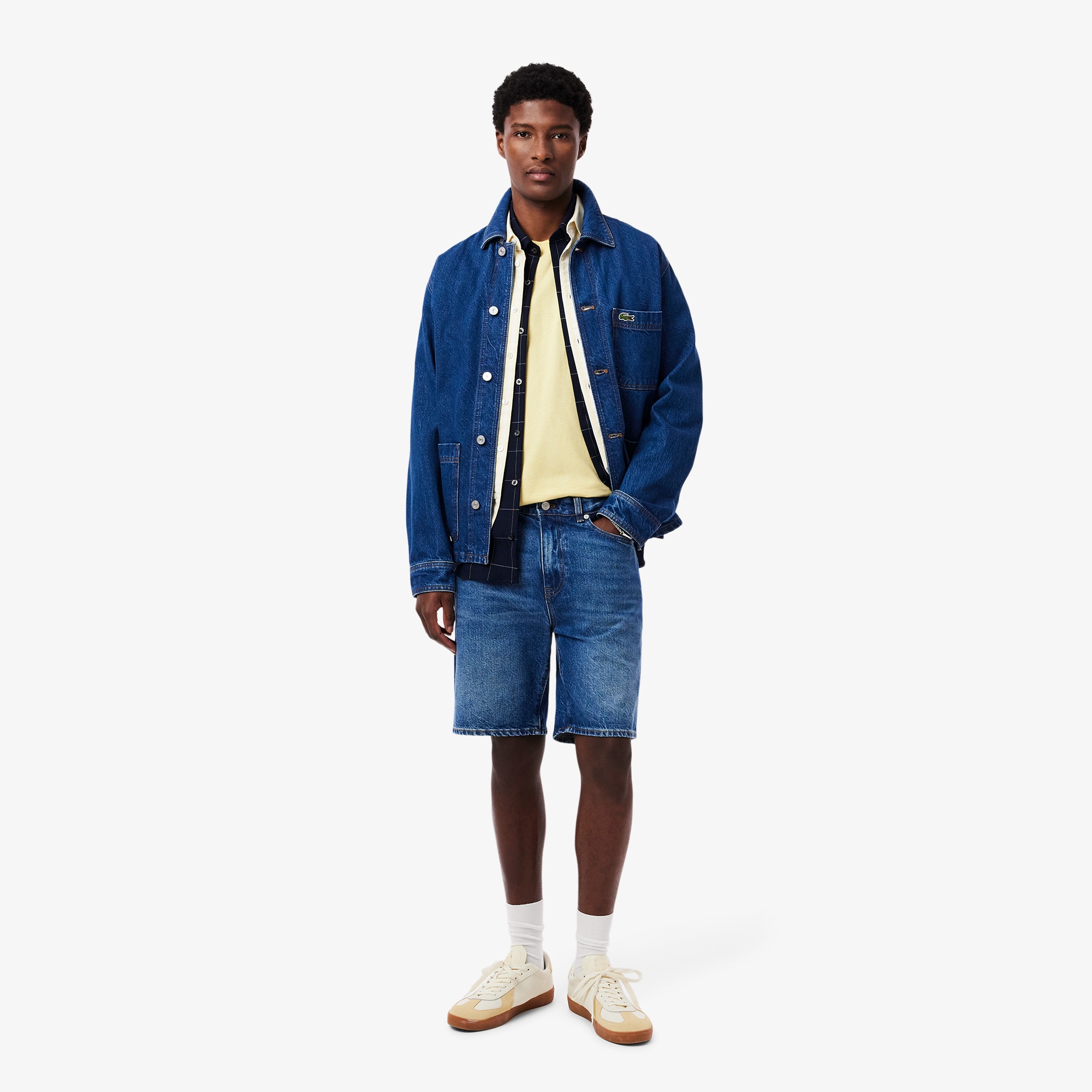 ウィンドウペーンチェックジャージシャツ