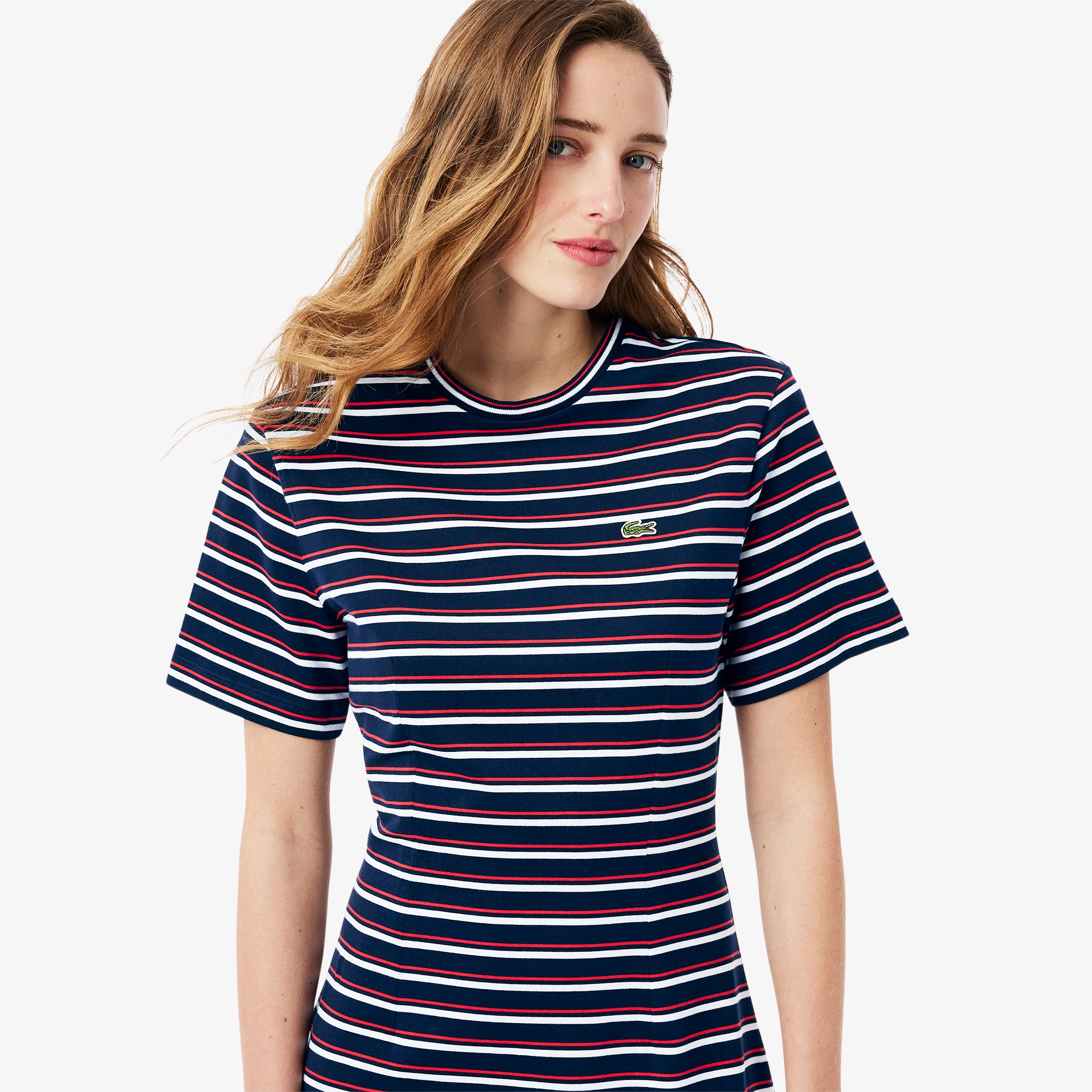 バイカラーボーダーTシャツドレス