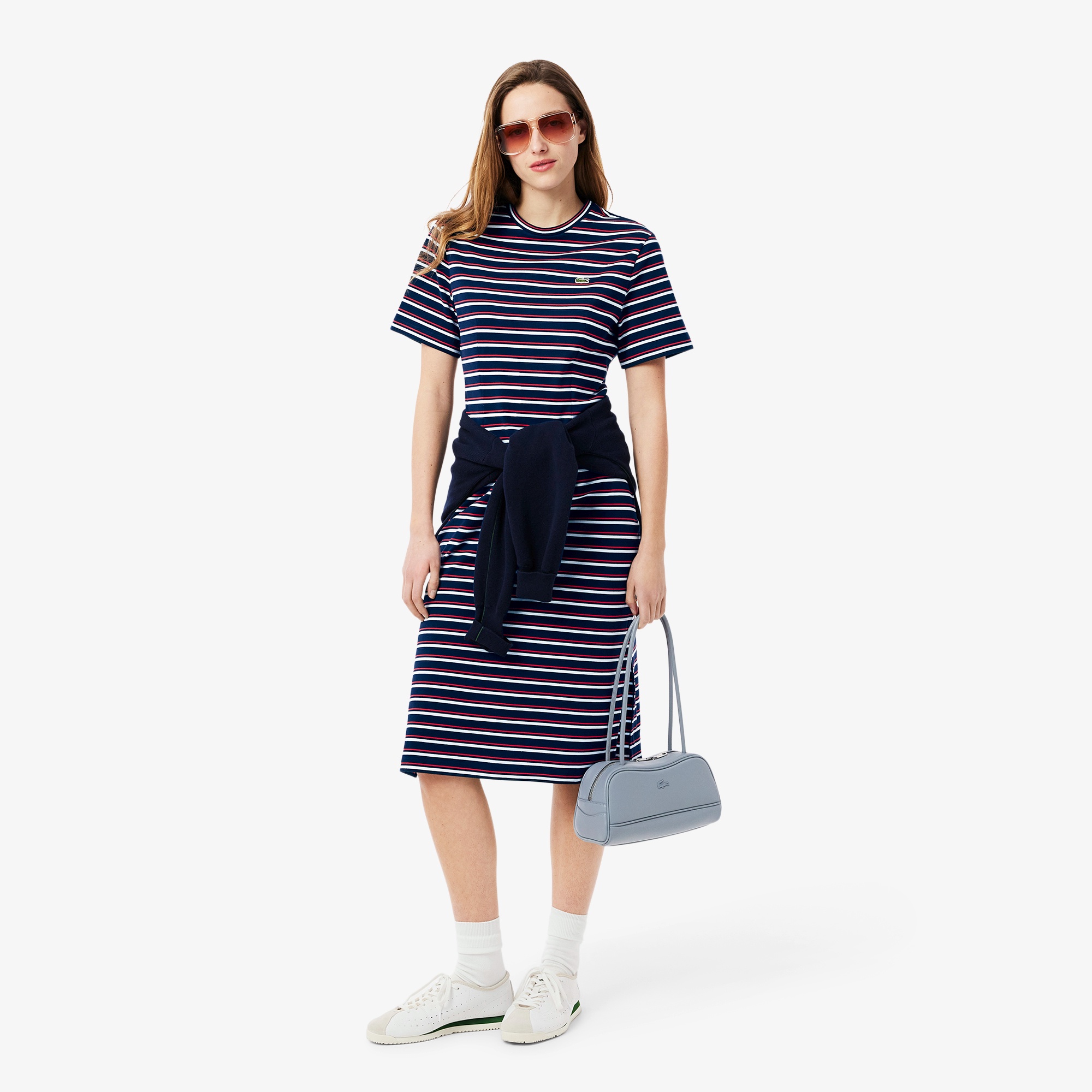 バイカラーボーダーTシャツドレス