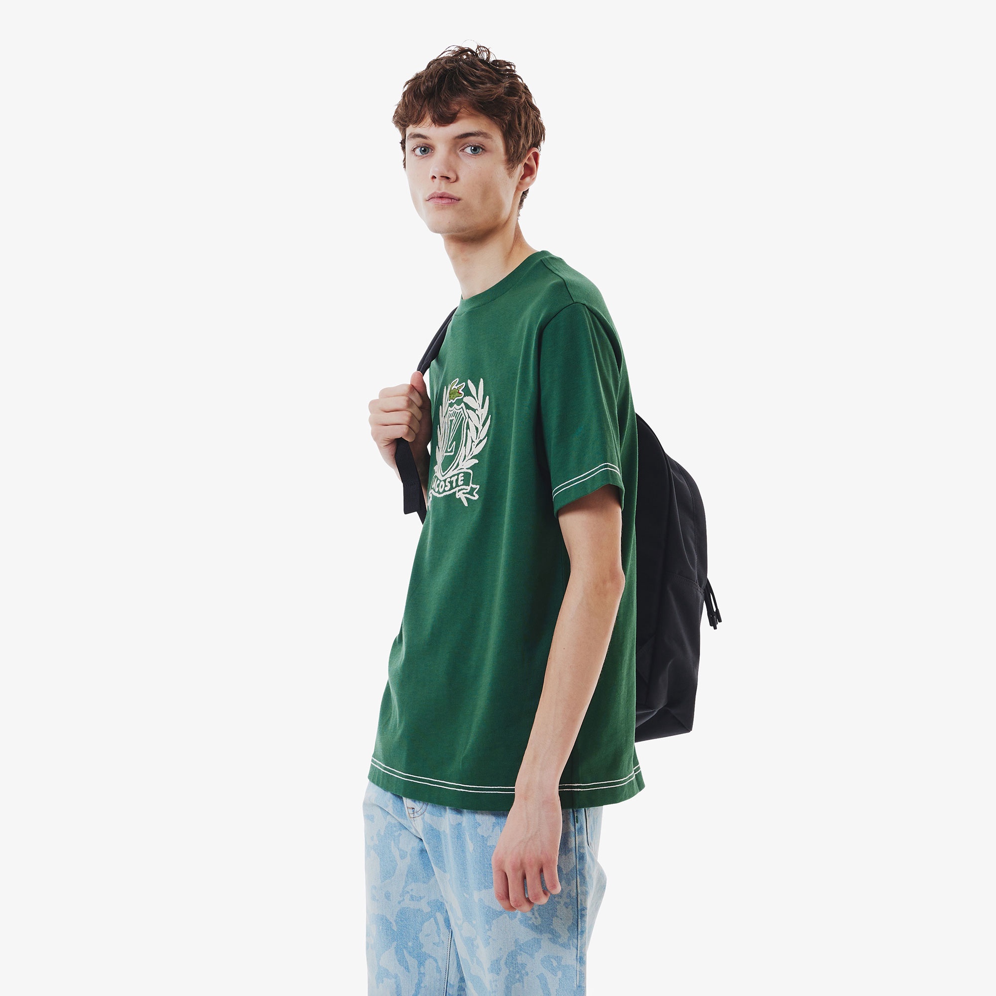 ハンドステッチ風フレンチグラフィックTシャツ