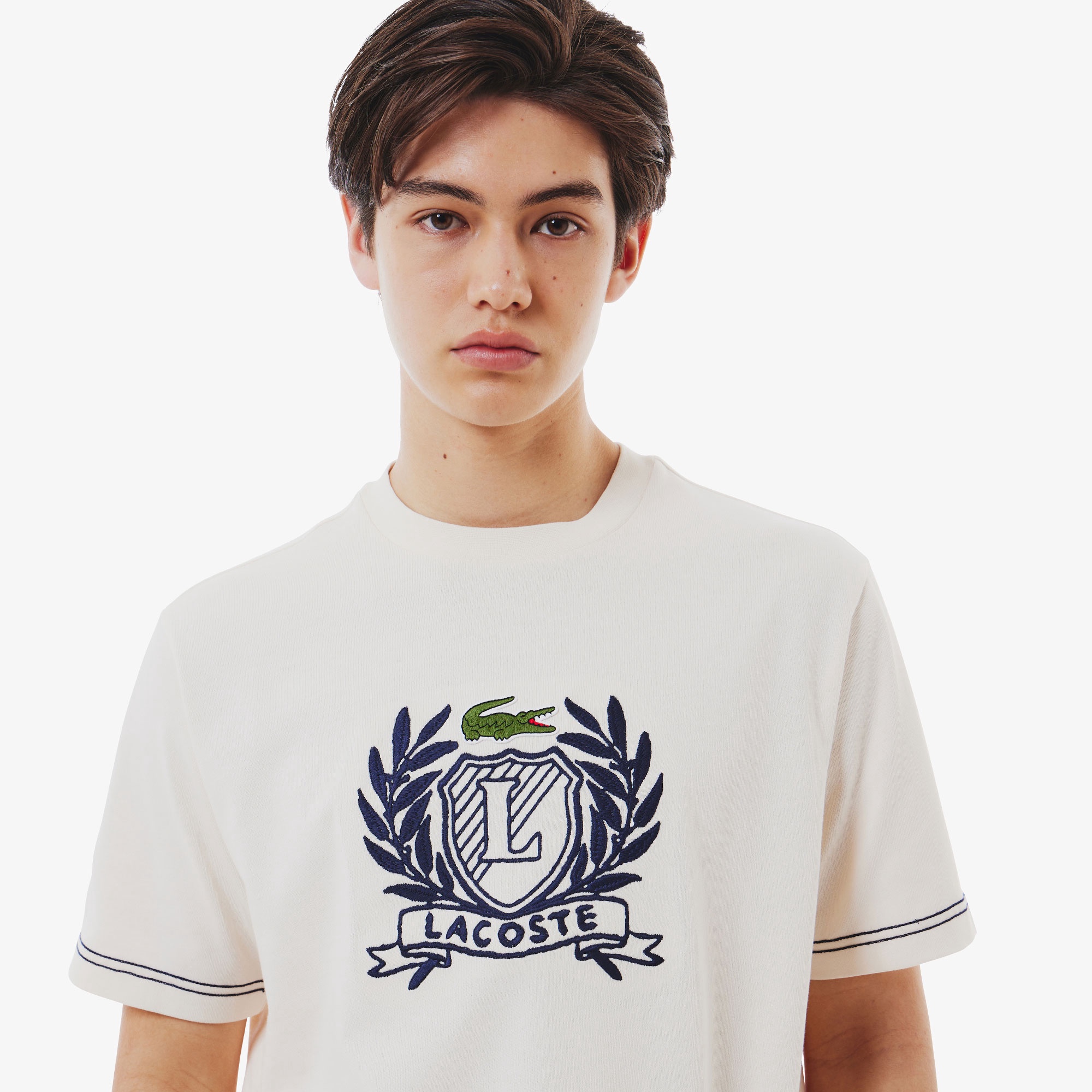 ハンドステッチ風フレンチグラフィックTシャツ