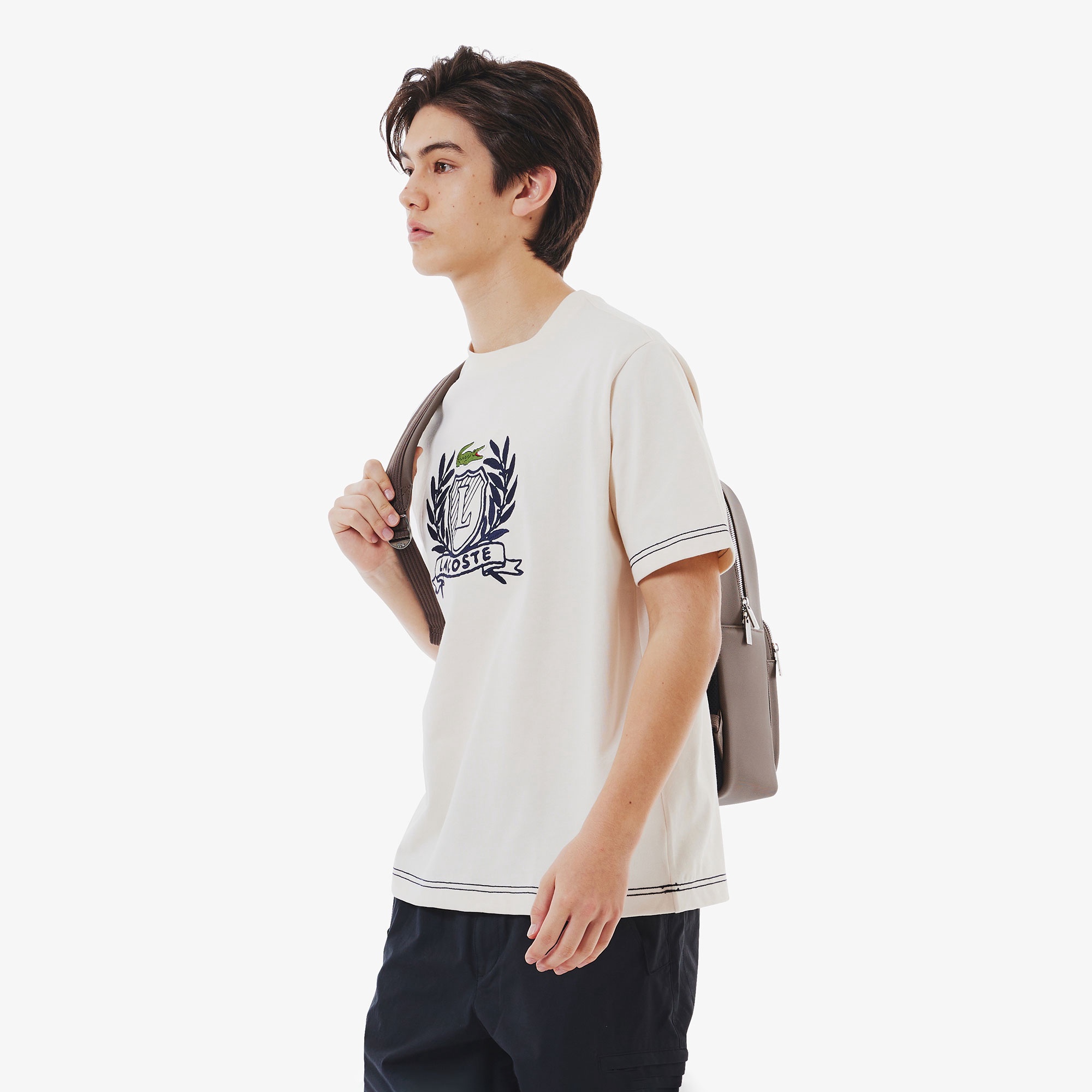 ハンドステッチ風フレンチグラフィックTシャツ