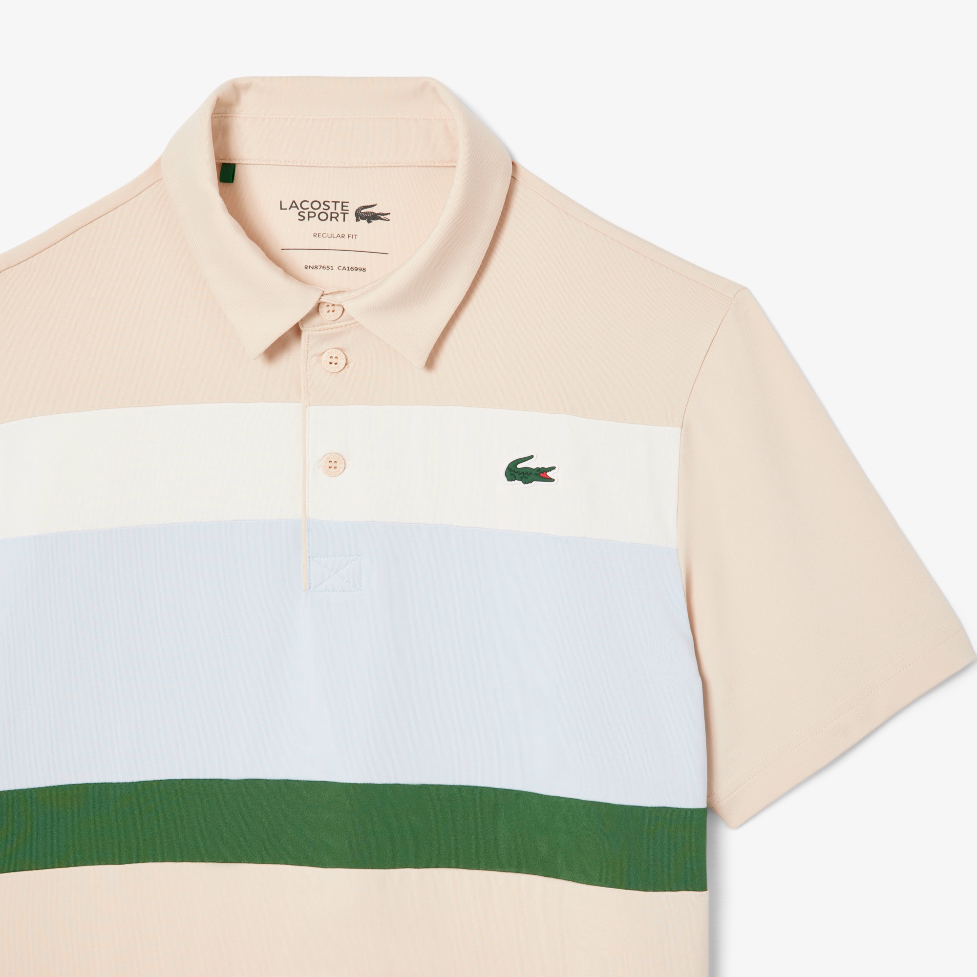 パネルボーダーウルトラドライゴルフポロシャツ