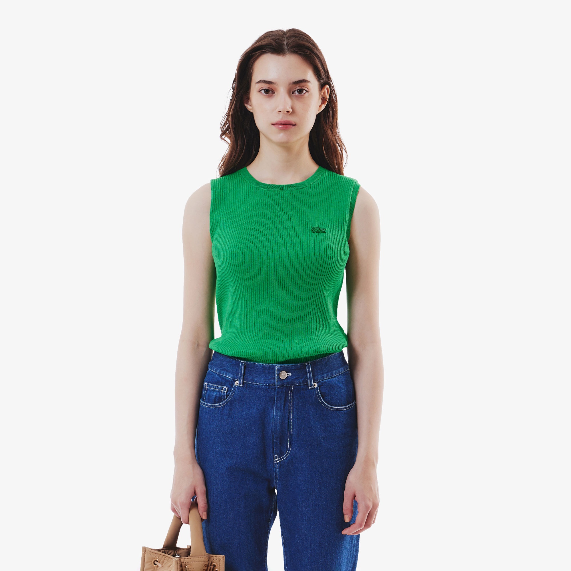 クールマックスリブニットタンクトップ