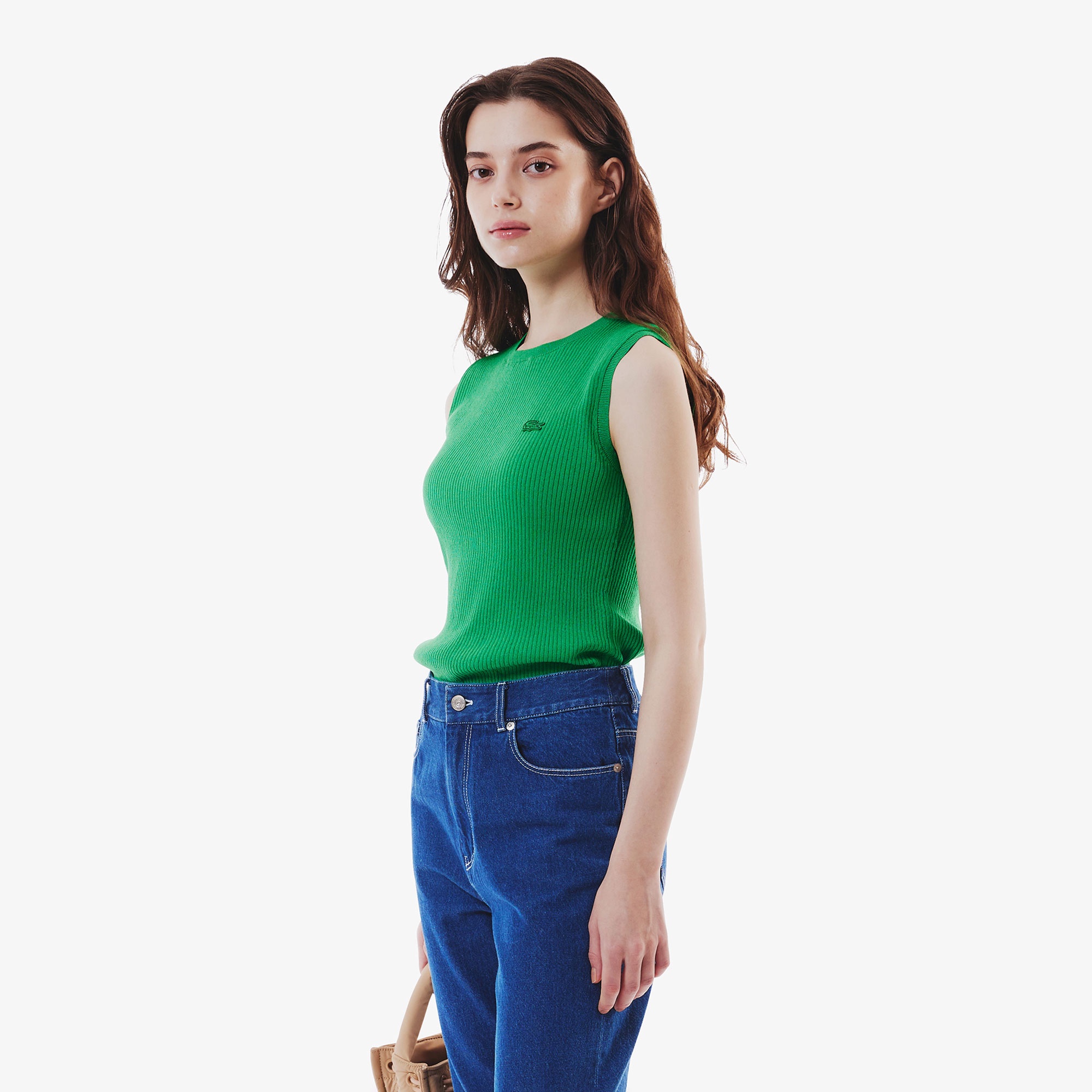 クールマックスリブニットタンクトップ