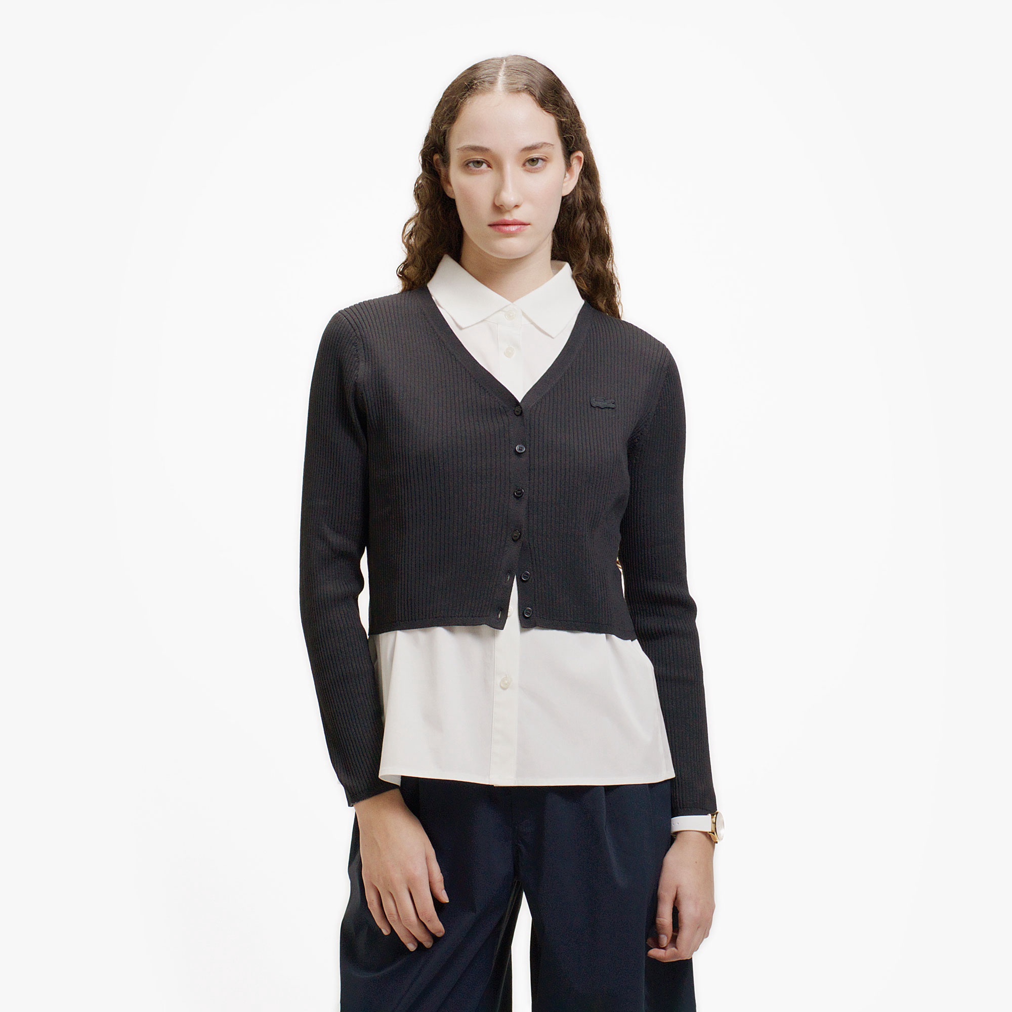 クールマックスリブニットカーディガン