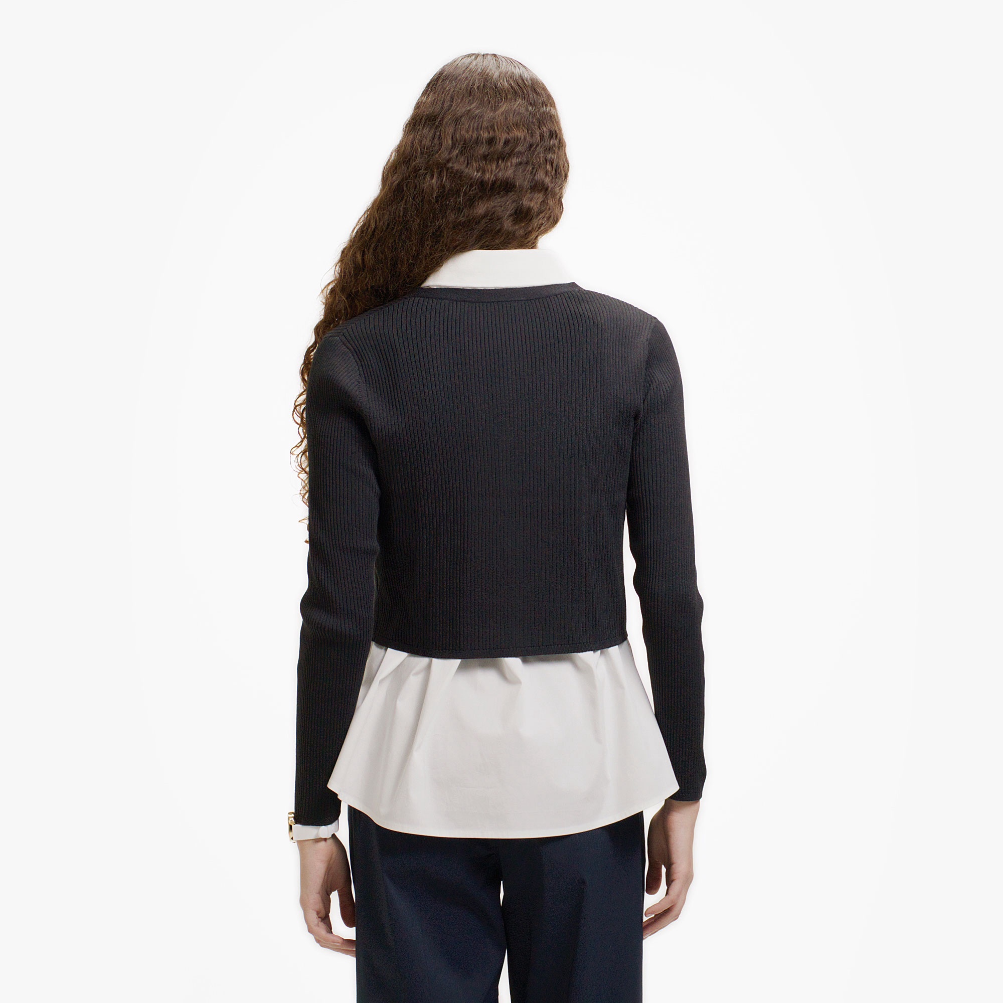 クールマックスリブニットカーディガン