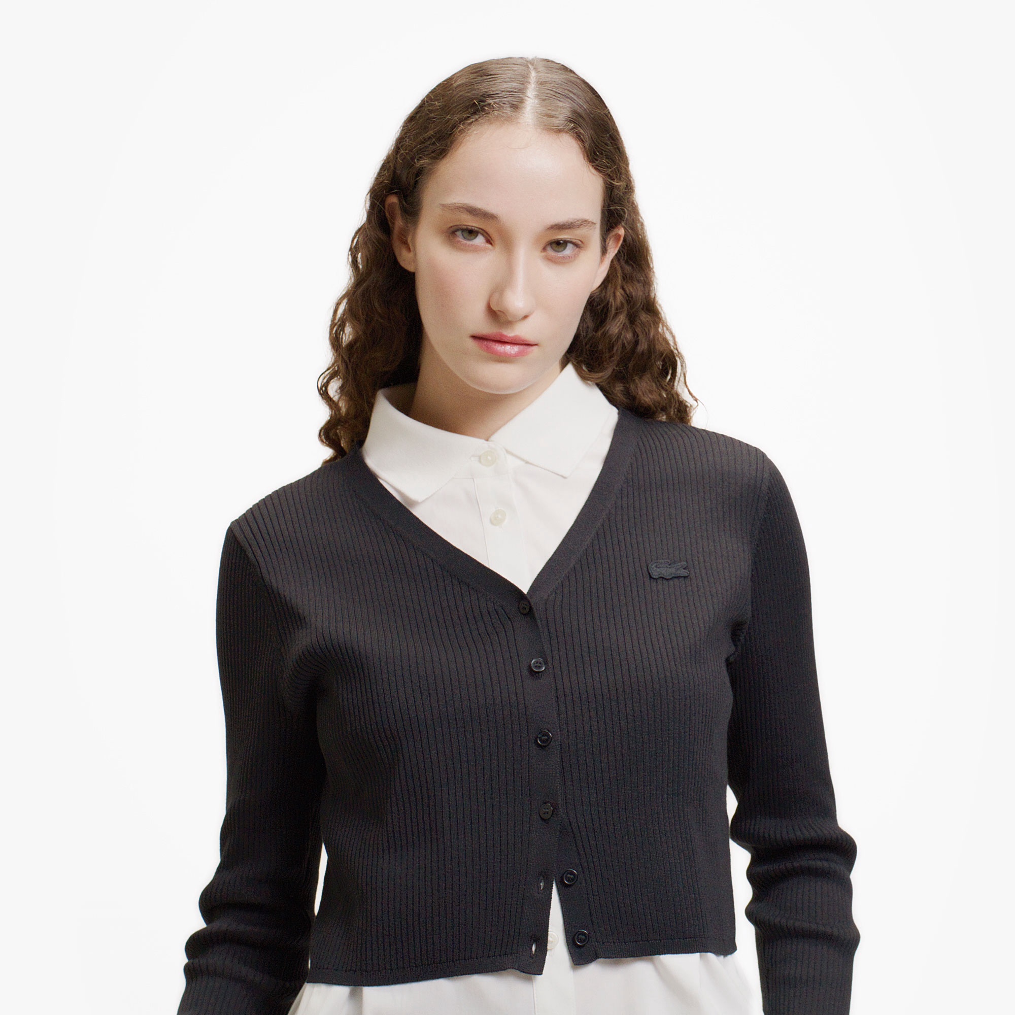 クールマックスリブニットカーディガン