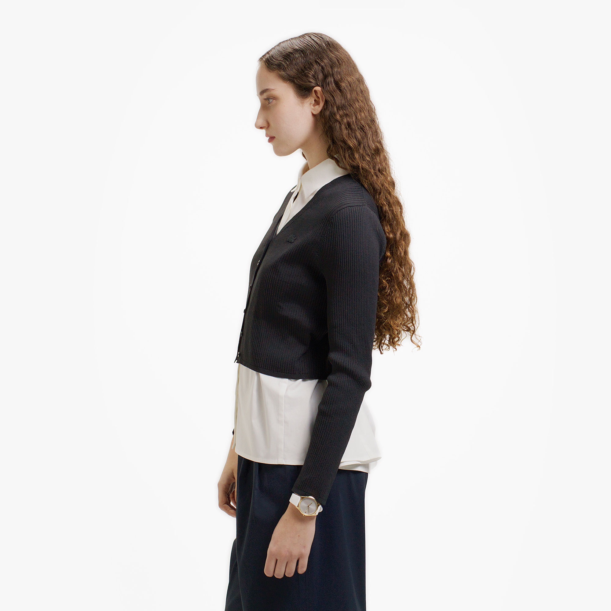 クールマックスリブニットカーディガン