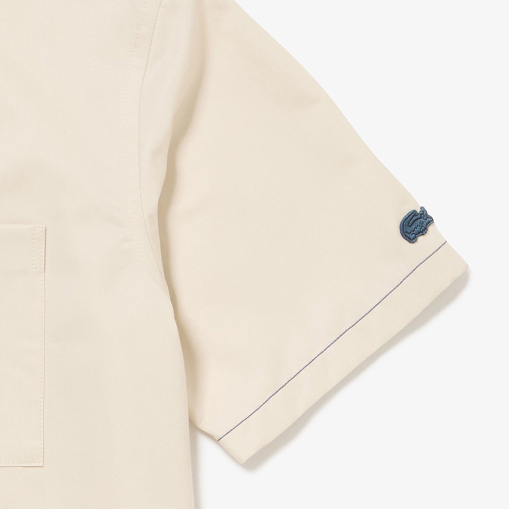 シルクブレンドネームパッチボタンダウンシャツ