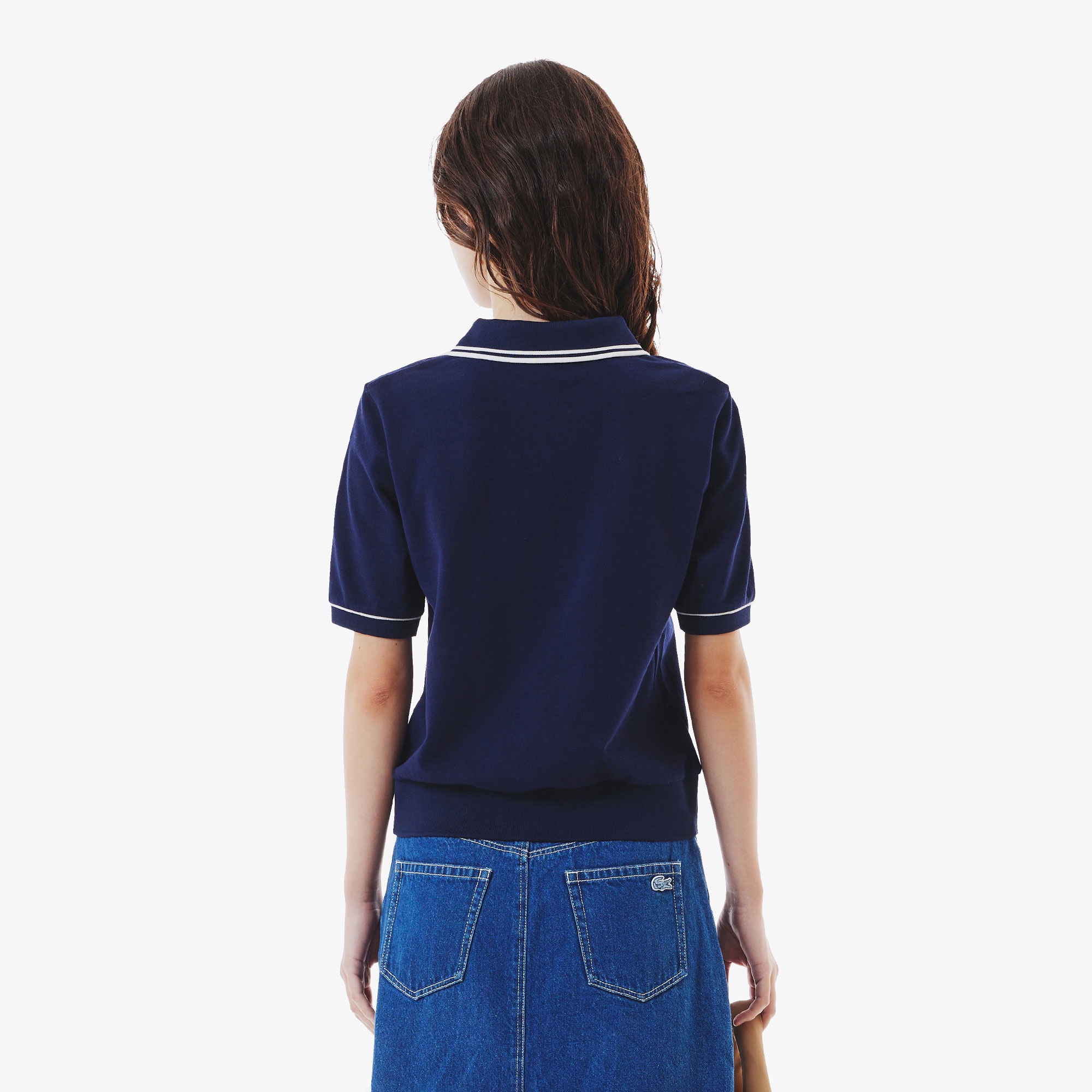 スキッパーネックポロシャツ