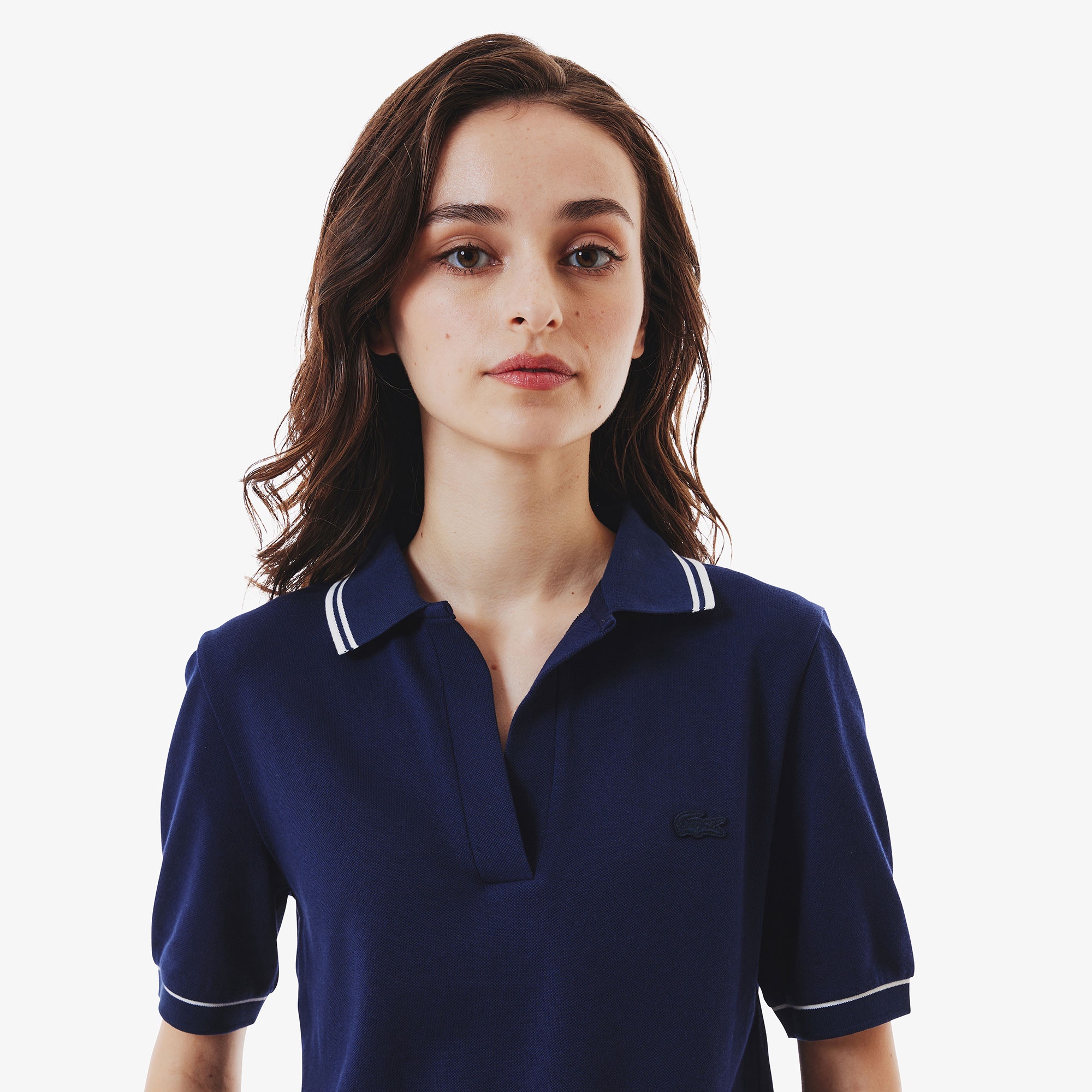 スキッパーネックポロシャツ