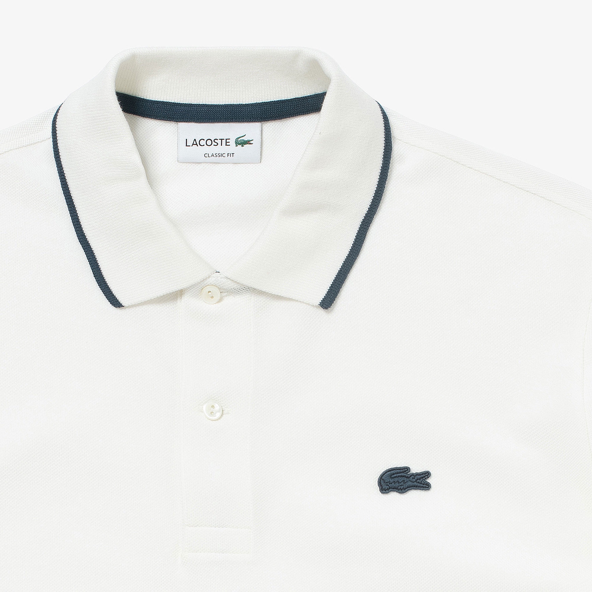 スリーブネームパッチ鹿の子地ポロシャツ