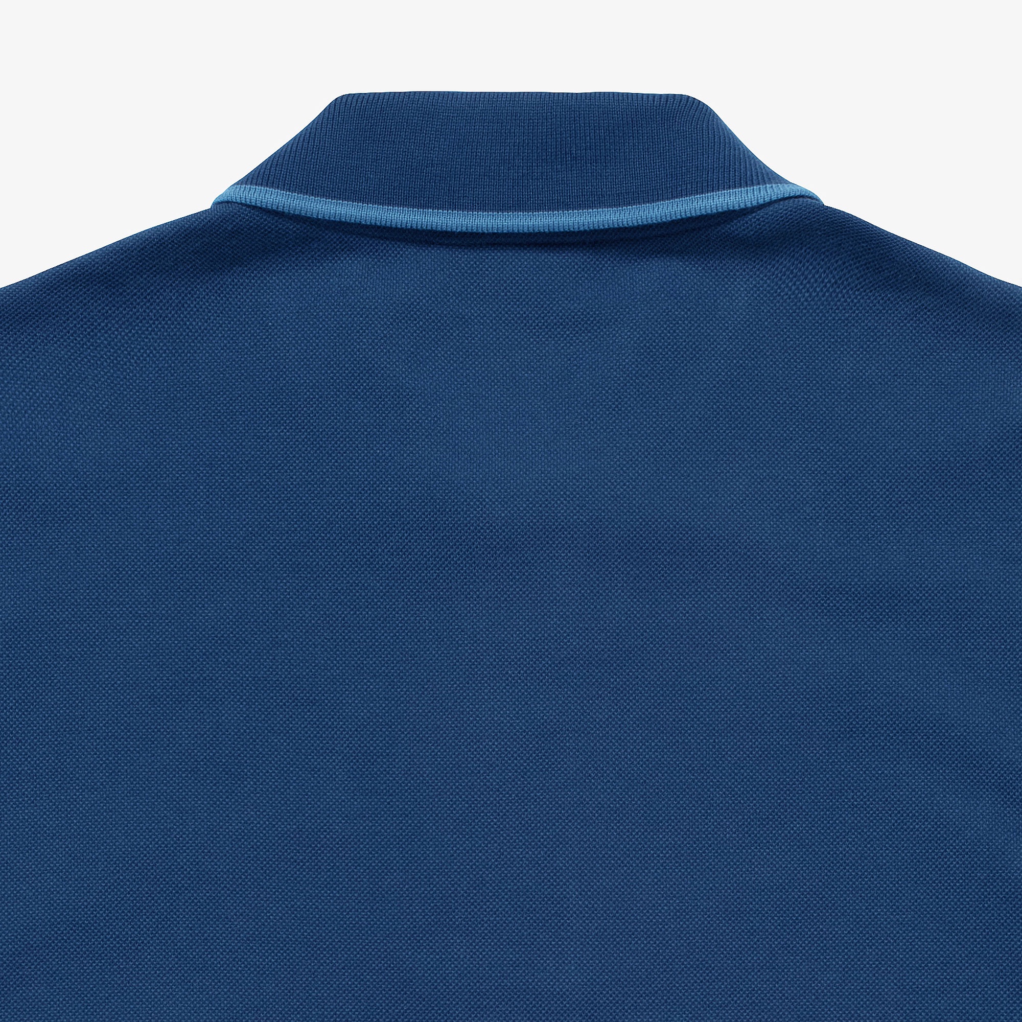 スリーブネームパッチ鹿の子地ポロシャツ