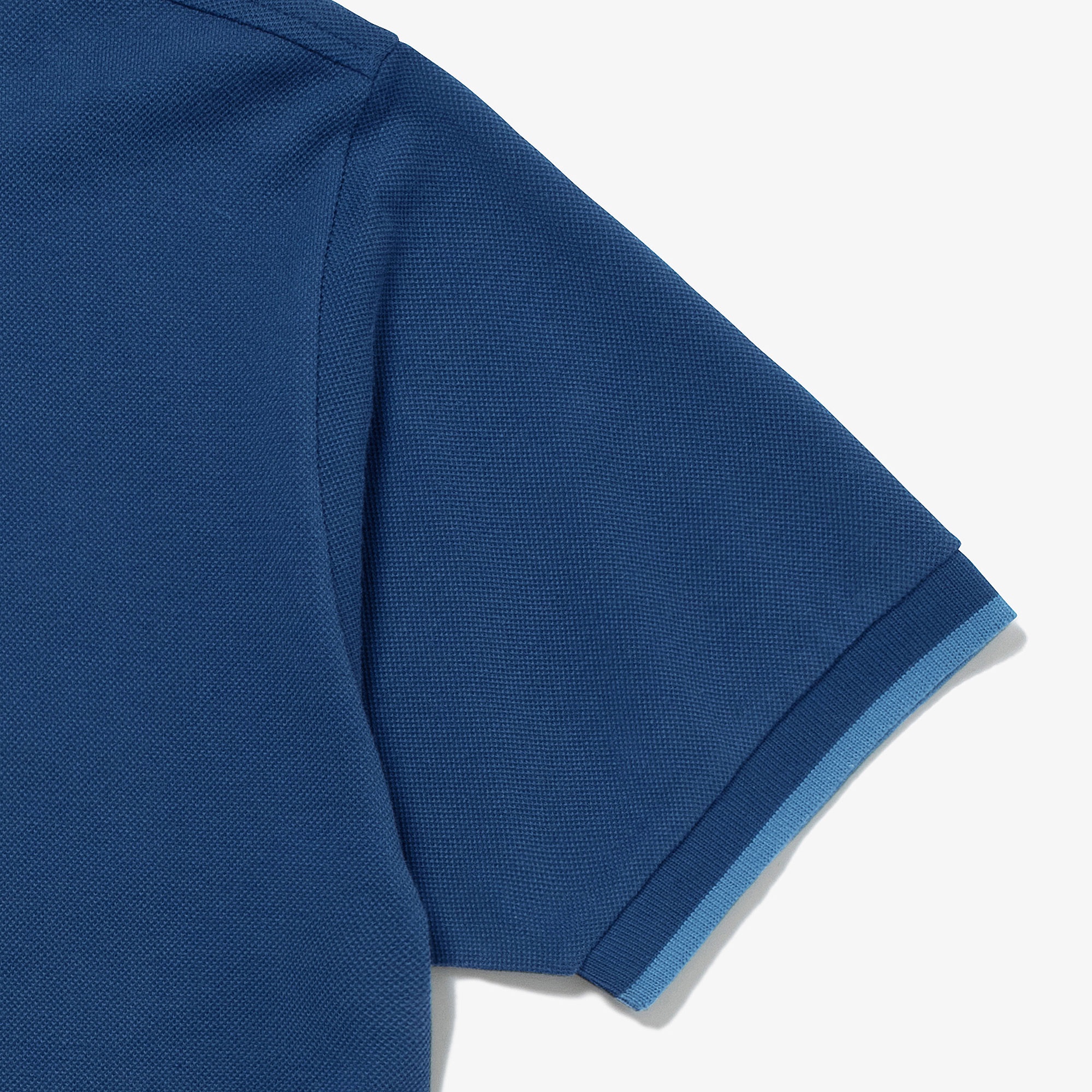 スリーブネームパッチ鹿の子地ポロシャツ