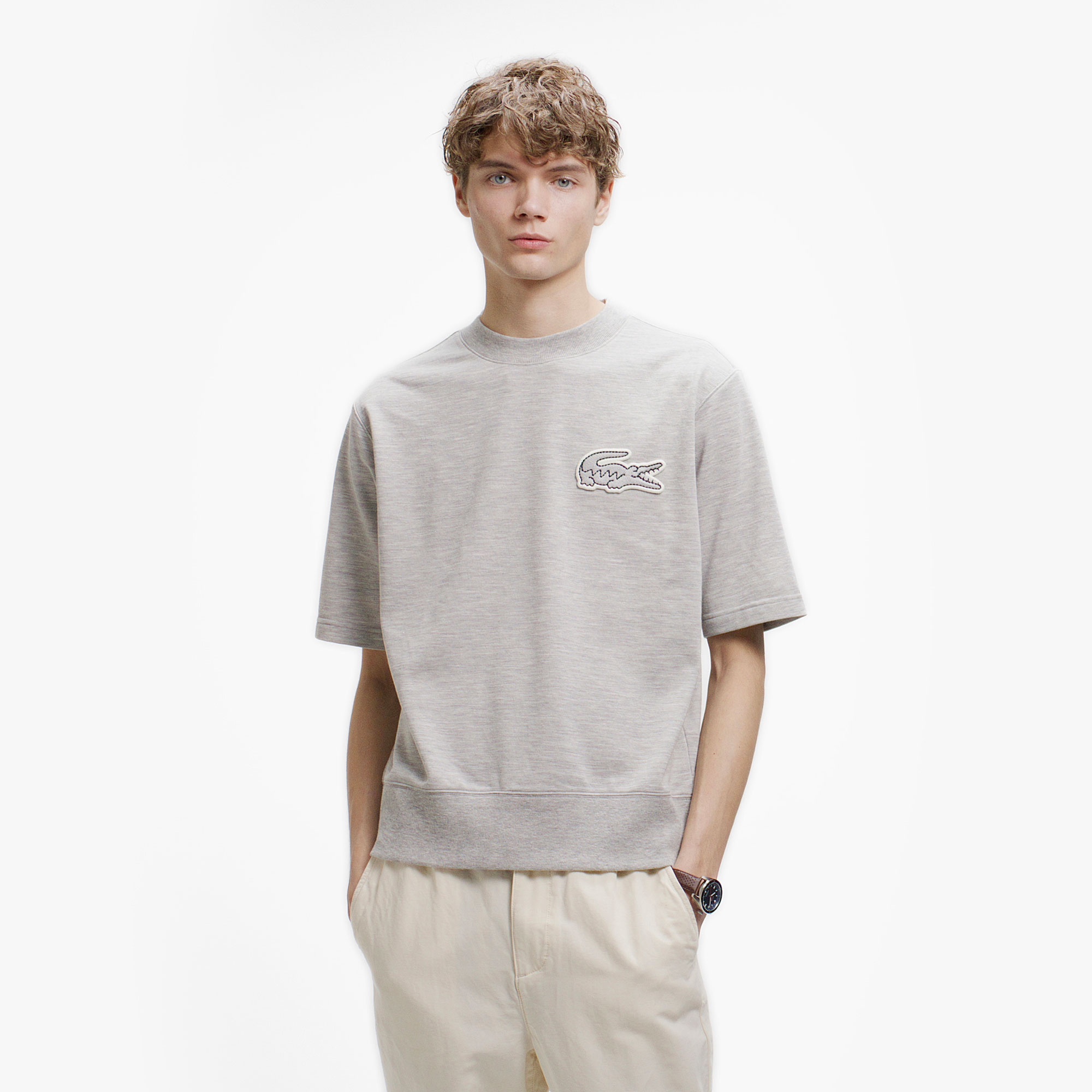 オーバーサイズクロックエンブレムスウェットTシャツ