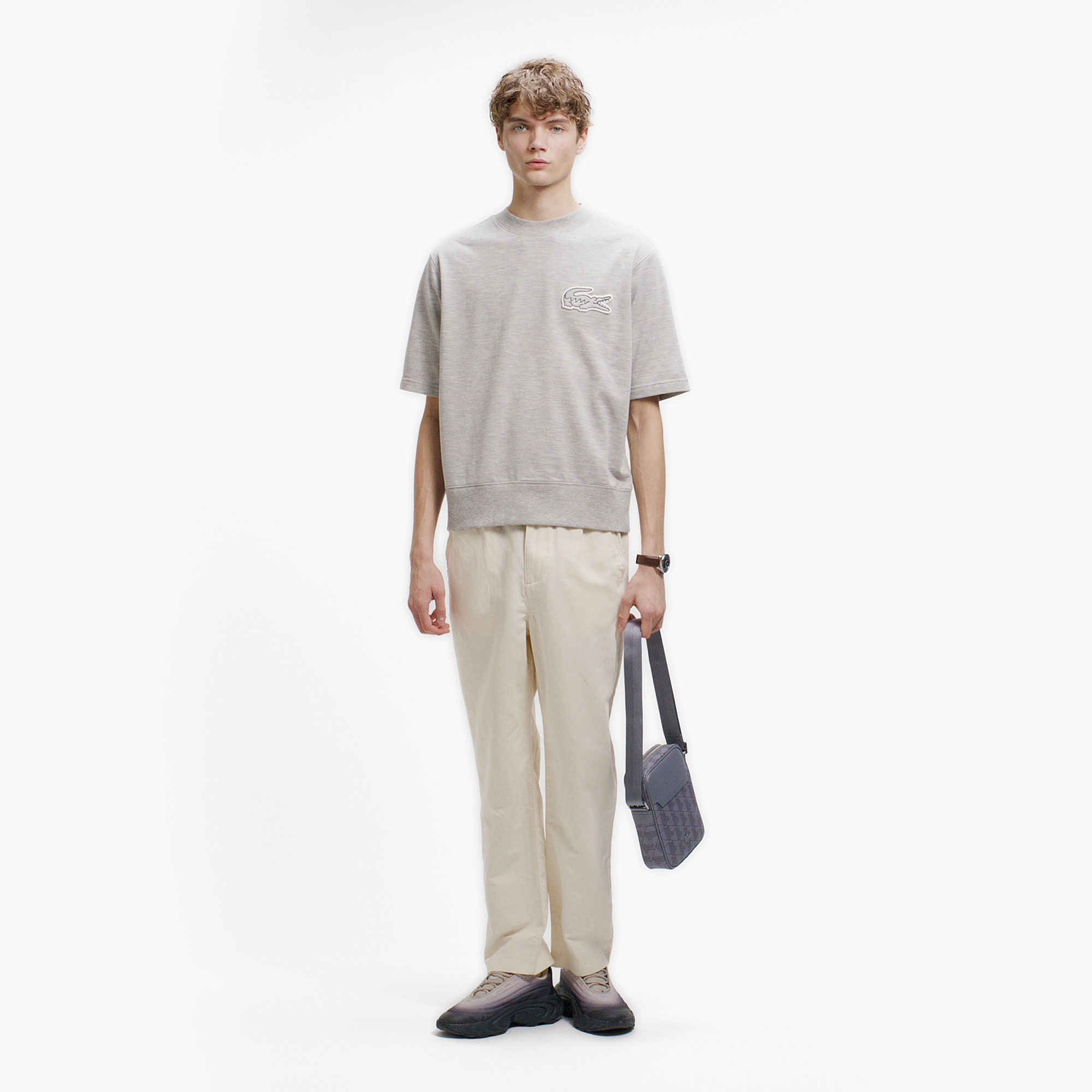 オーバーサイズクロックエンブレムスウェットTシャツ