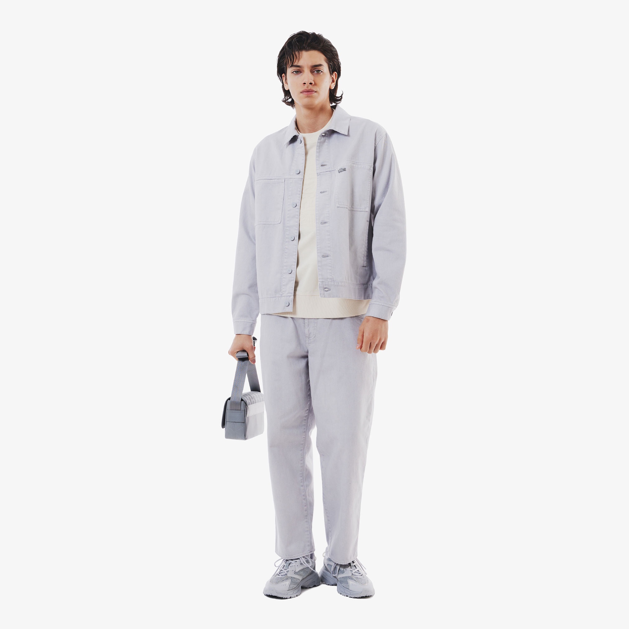 トーン・オン・トーンステッチ半袖スウェット