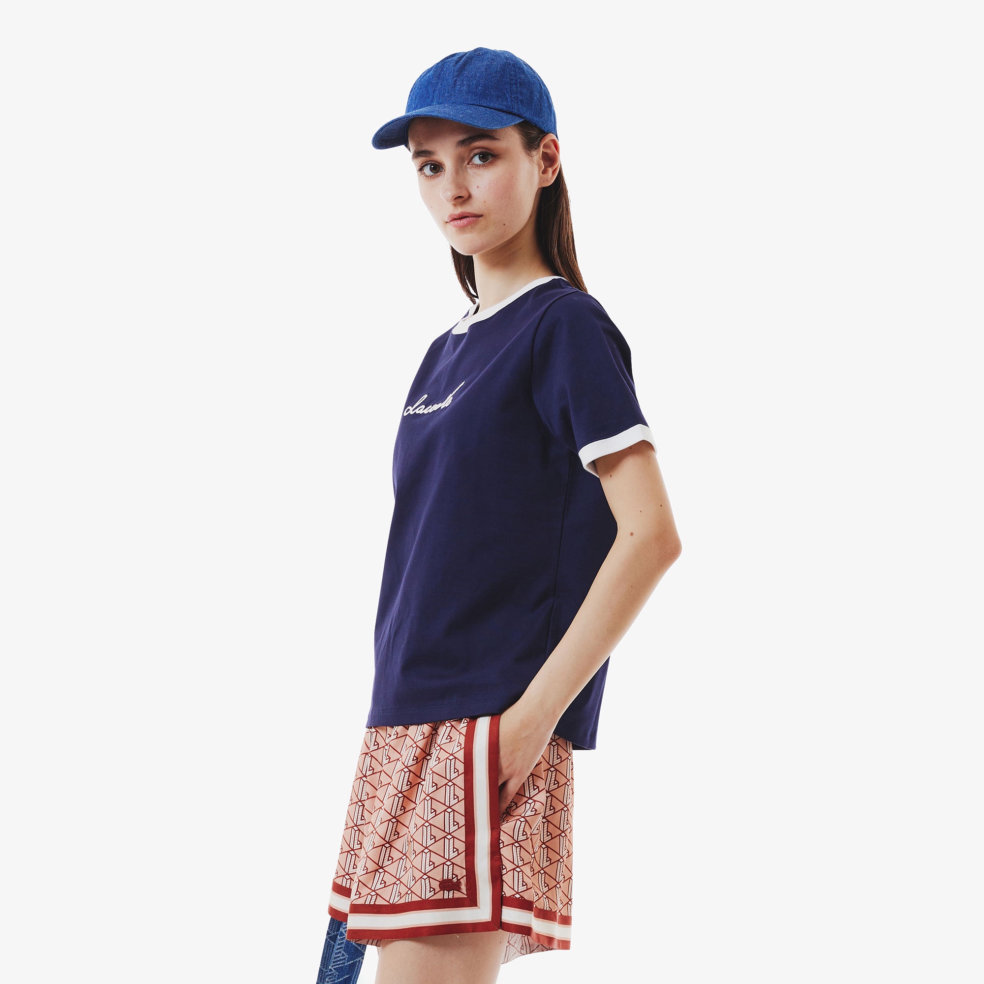 ステッチネーミングリンガーTシャツ