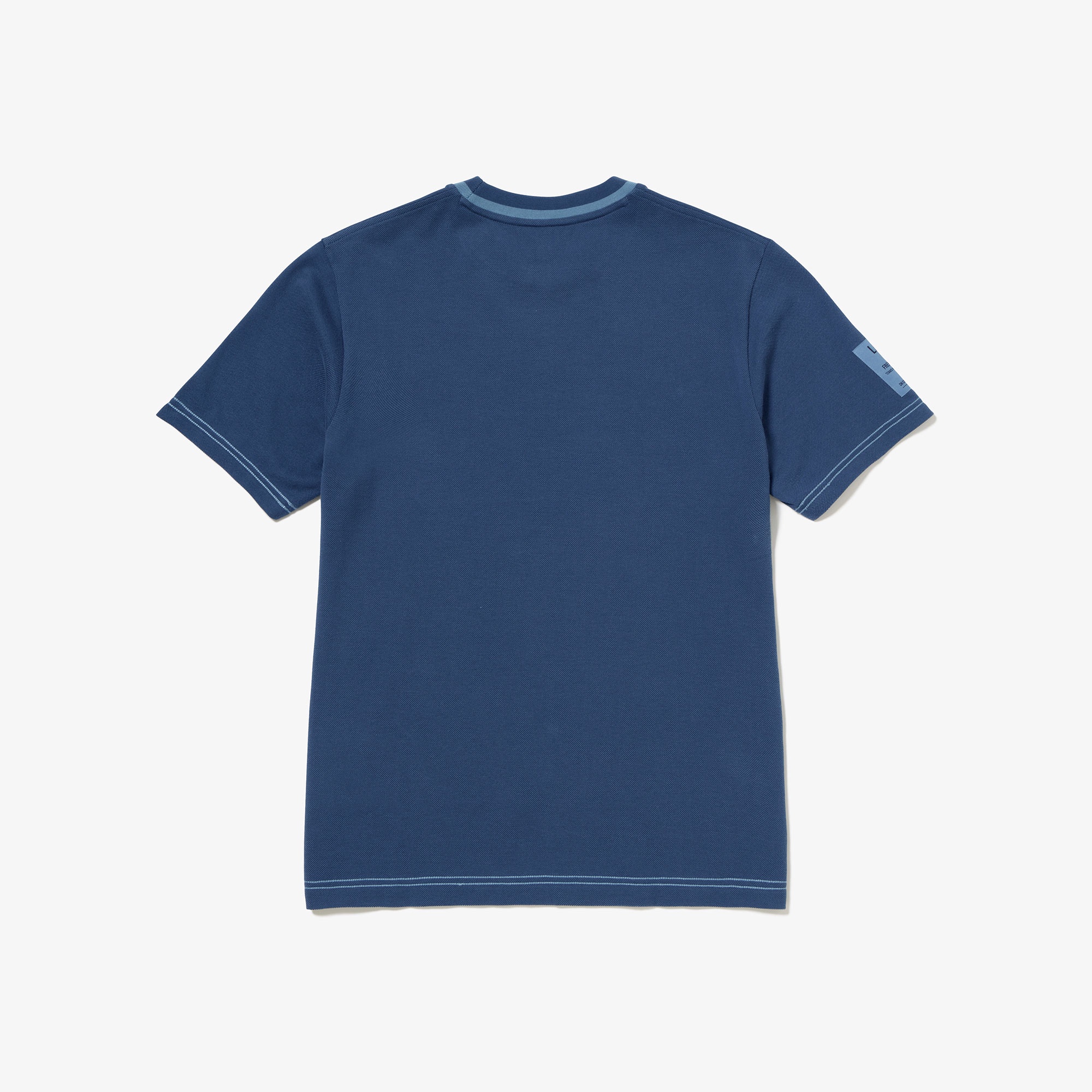 スリーブネームパッチ鹿の子地Tシャツ