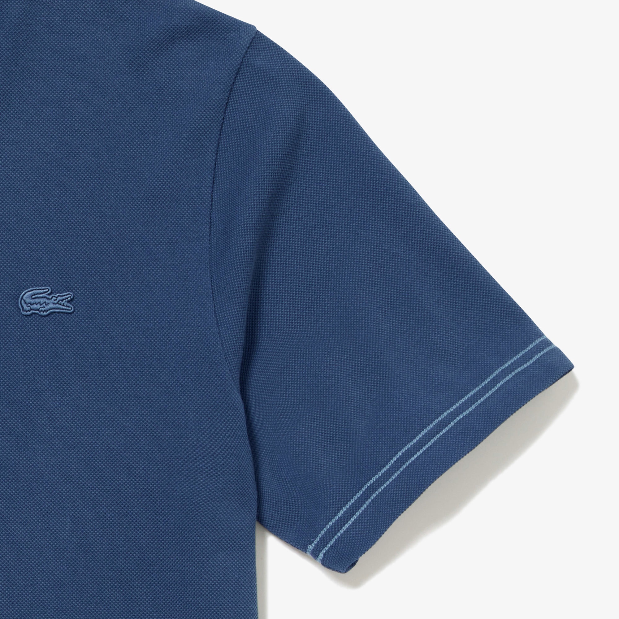 スリーブネームパッチ鹿の子地Tシャツ