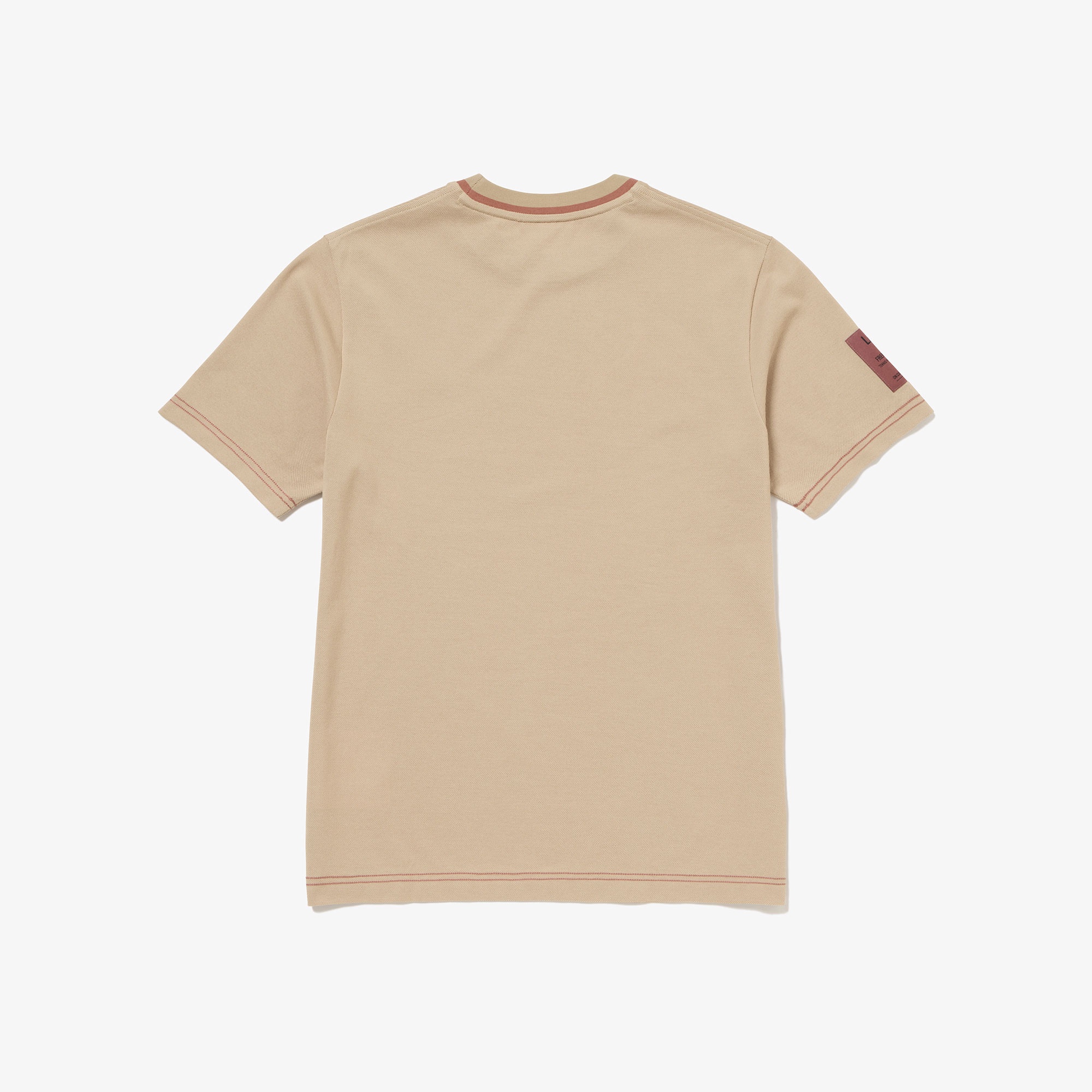 スリーブネームパッチ鹿の子地Tシャツ