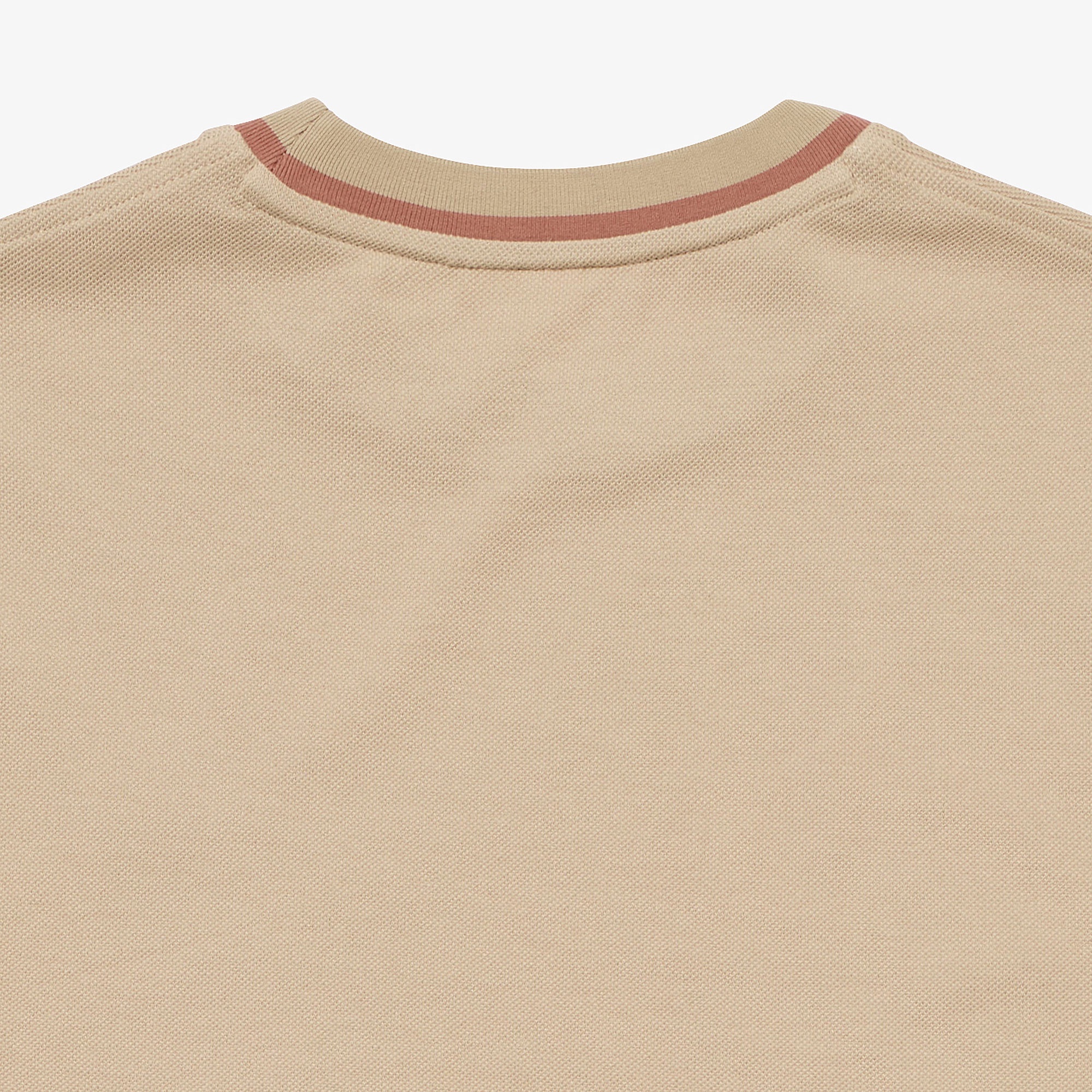 スリーブネームパッチ鹿の子地Tシャツ