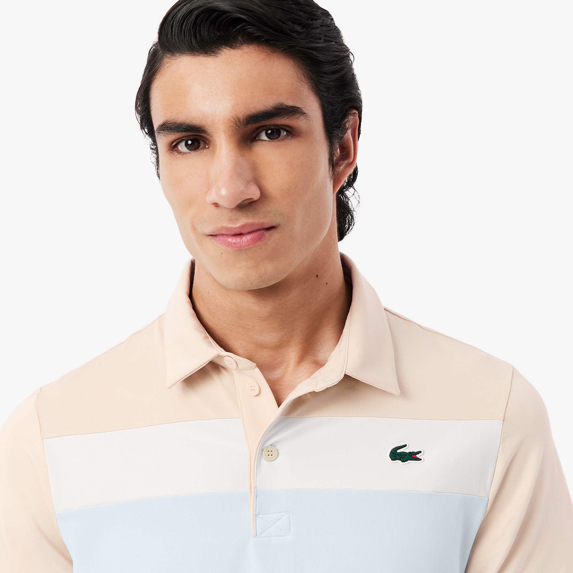 パネルボーダーウルトラドライゴルフポロシャツ