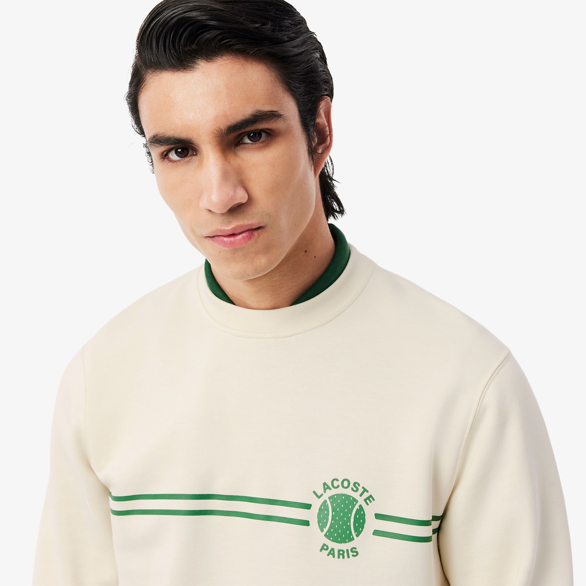 ヘリテージテニスデザインクルーネックスウェット