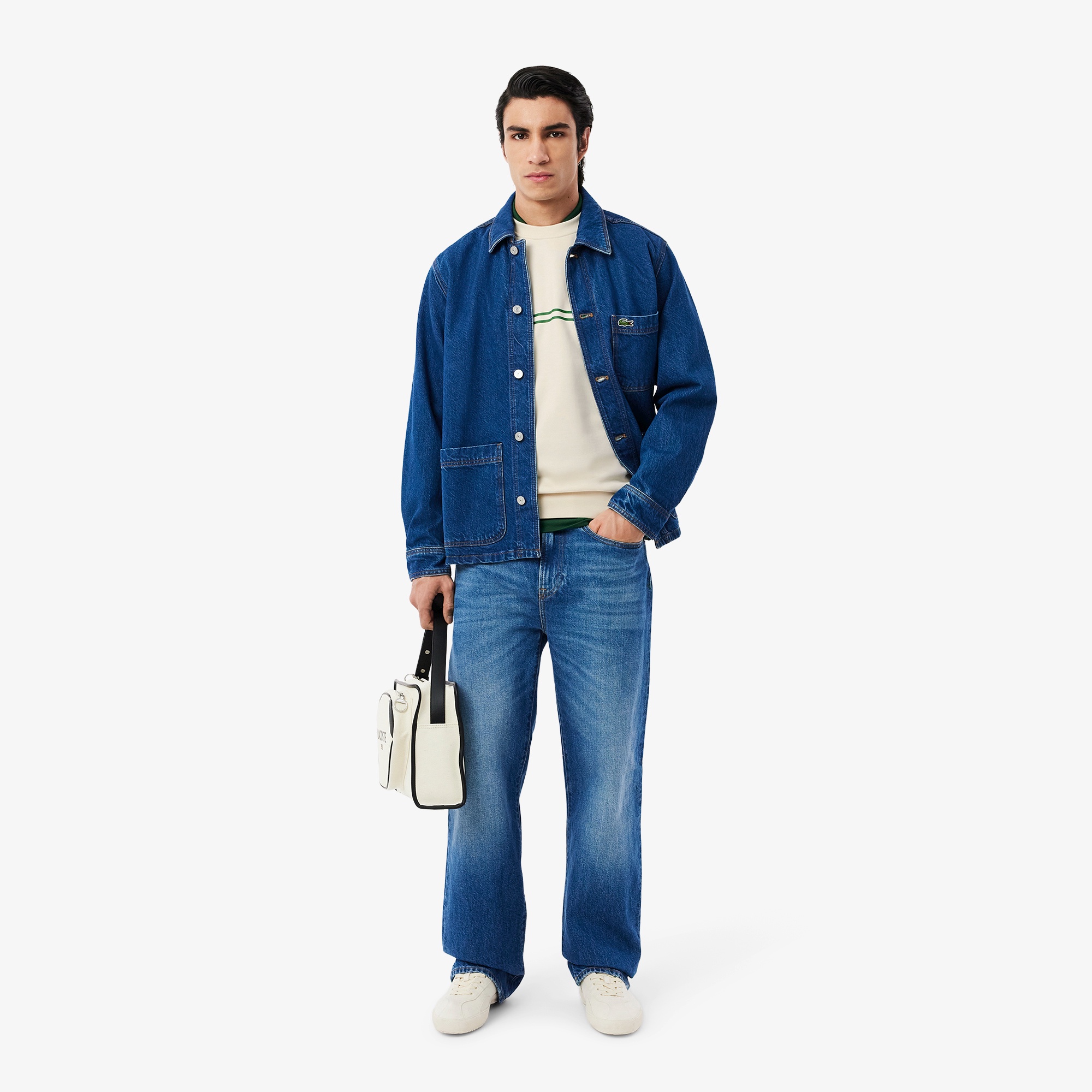 ヘリテージテニスデザインクルーネックスウェット