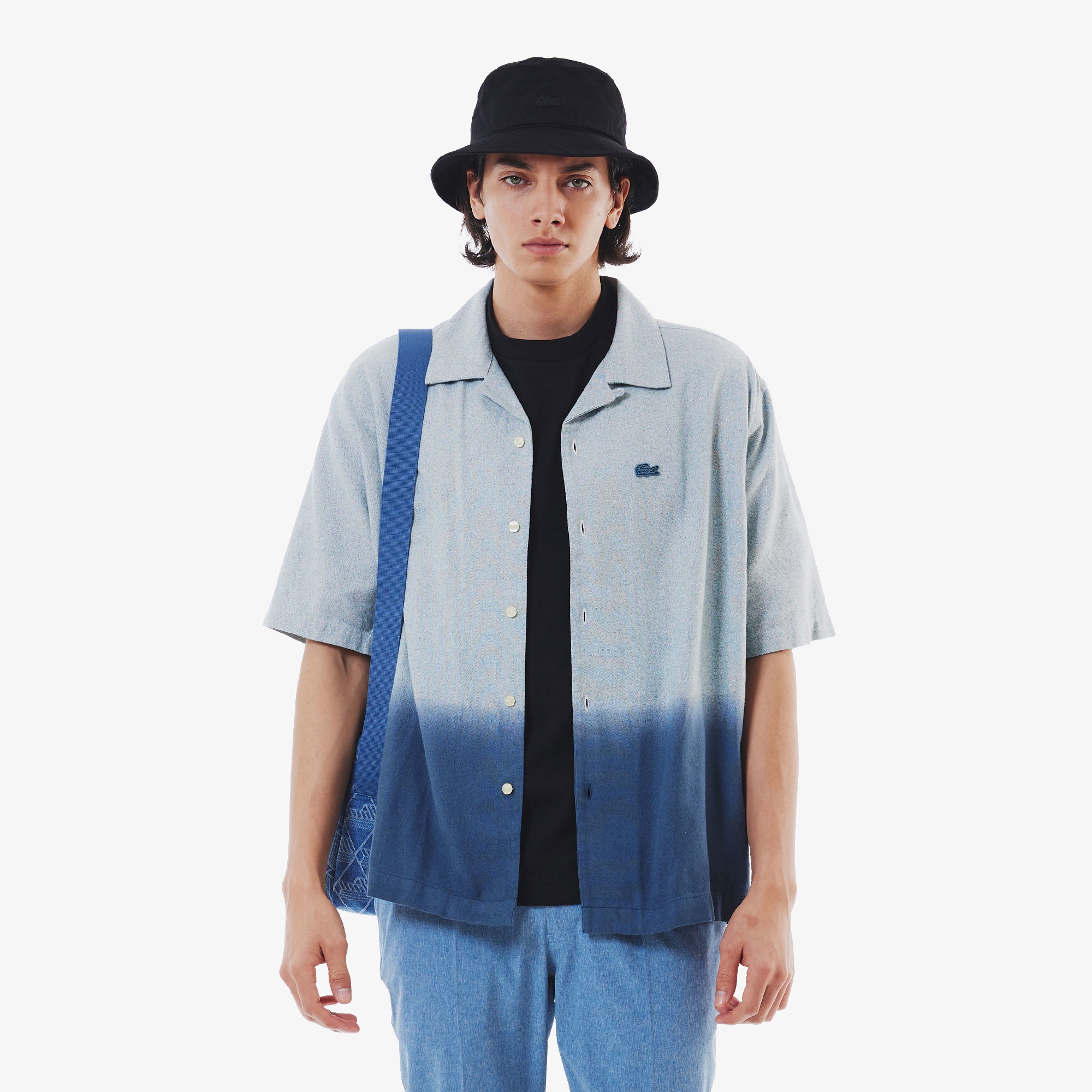 L★美品★LACOSTE★オープンカラーシャツ★ブラック★COOLMAX★半袖 LACOSTE｜コットンバックサテンオープンカラーシャツ | Rakuten