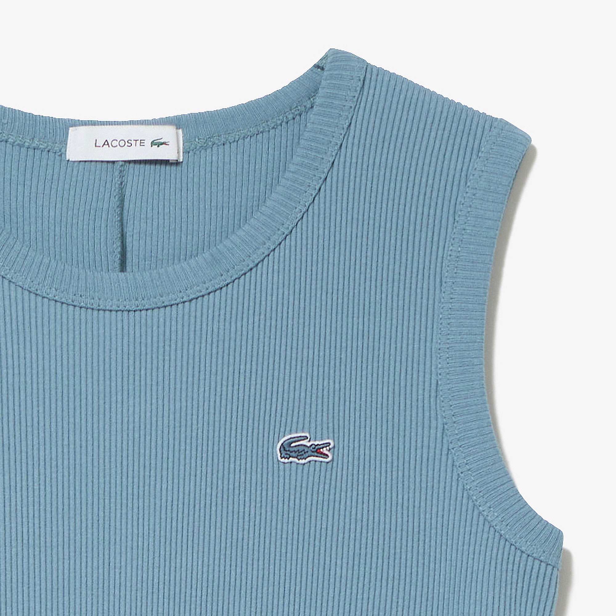 ノースリーブリブニットドレス