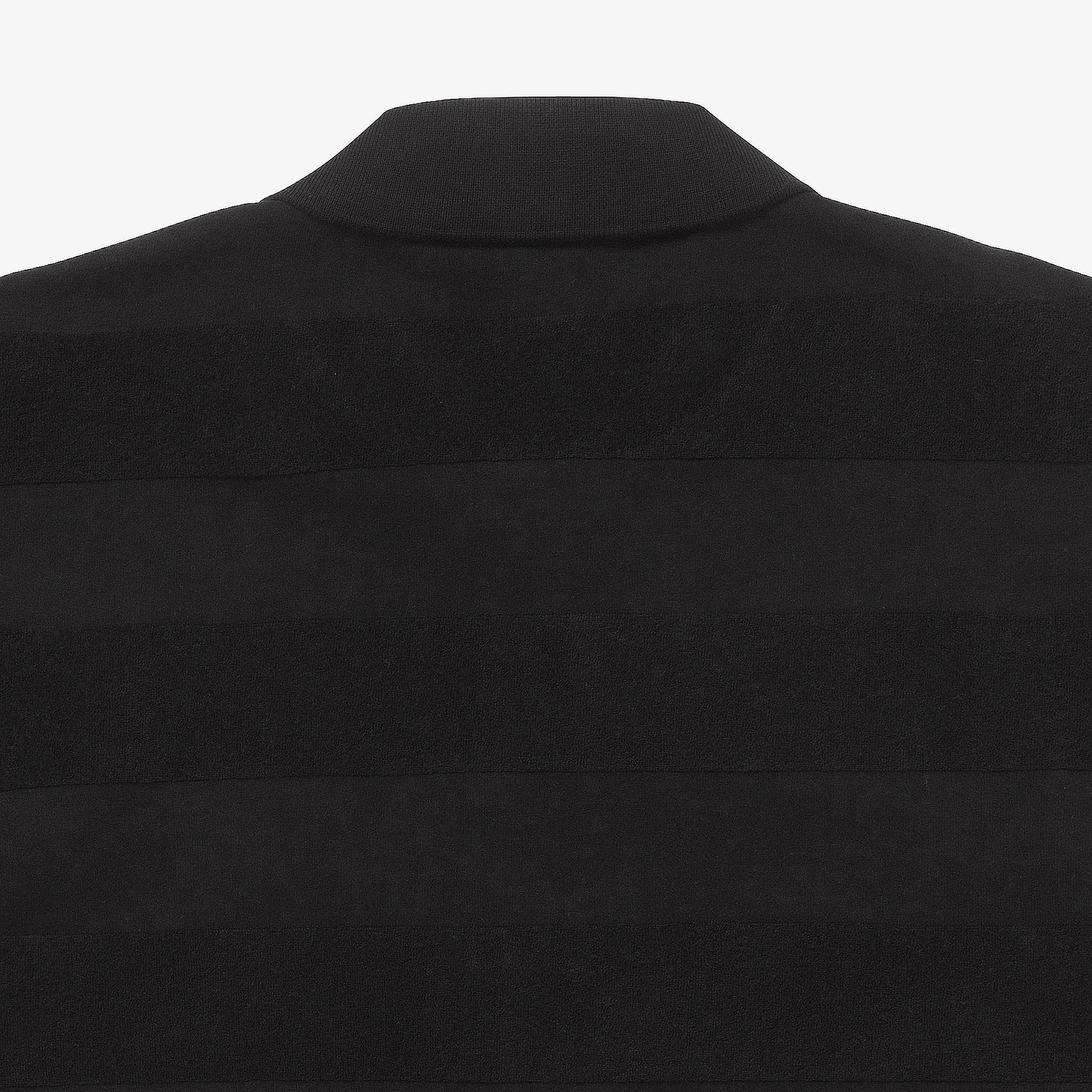 パイル地切り替え同色ボーダーポロシャツ