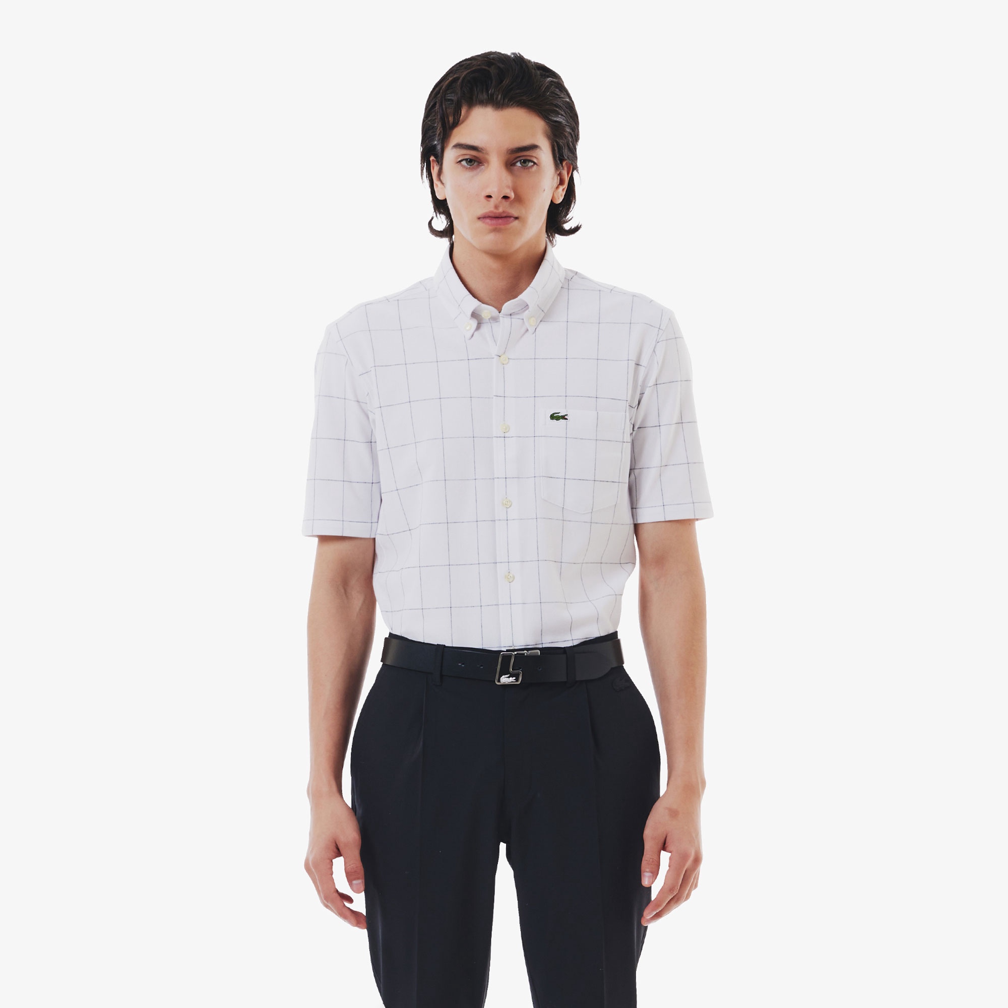 イニシャルバックルレザーベルト