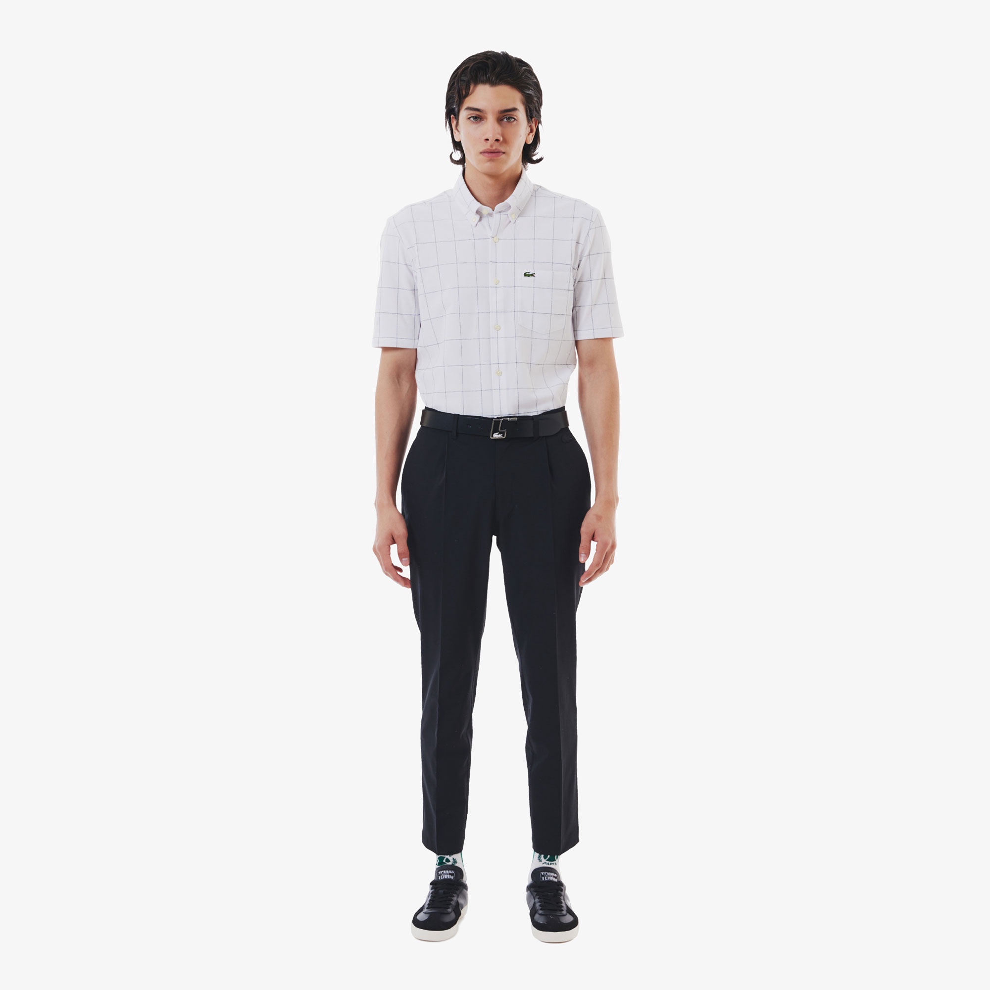 イニシャルバックルレザーベルト