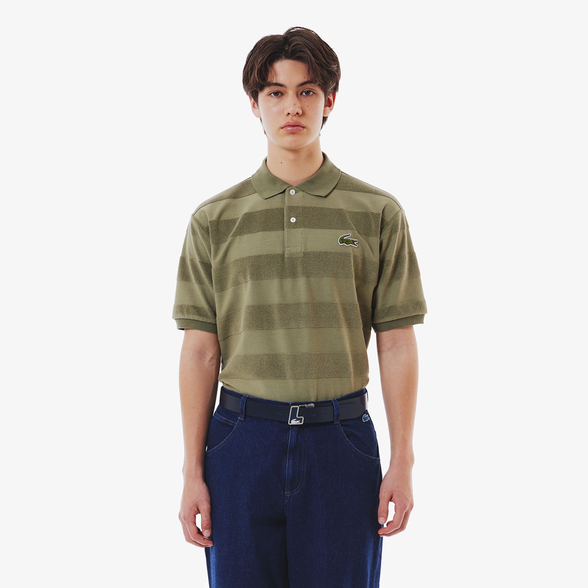 イニシャルバックルレザーベルト