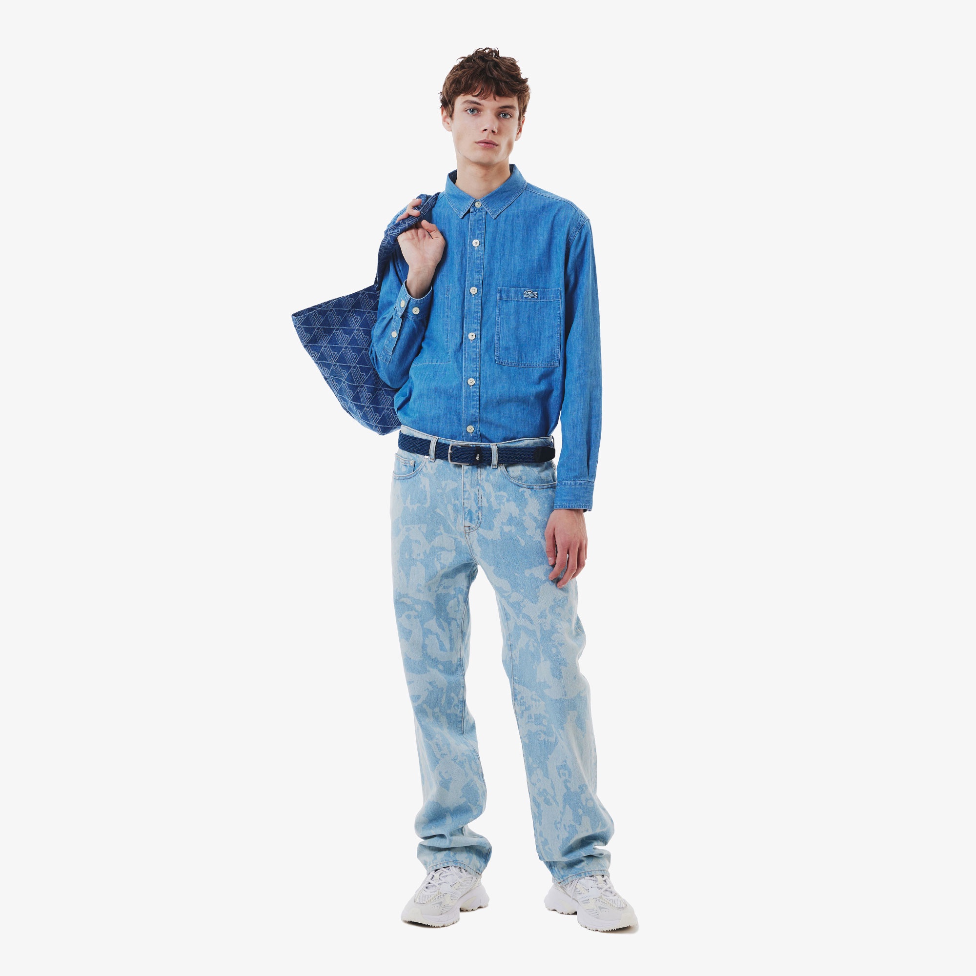 ヘザーカラーストレッチメッシュベルト