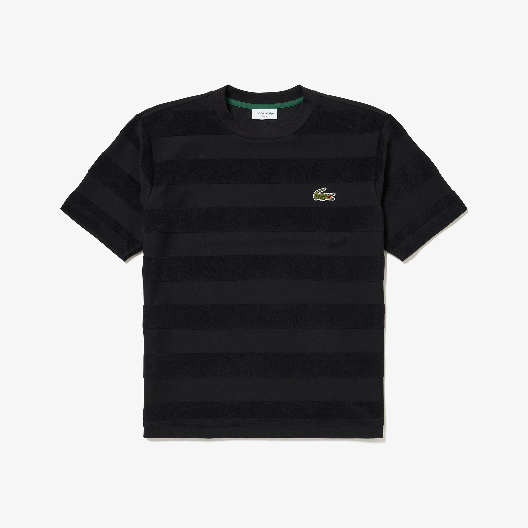 パイル地切り替え同色ボーダーTシャツ