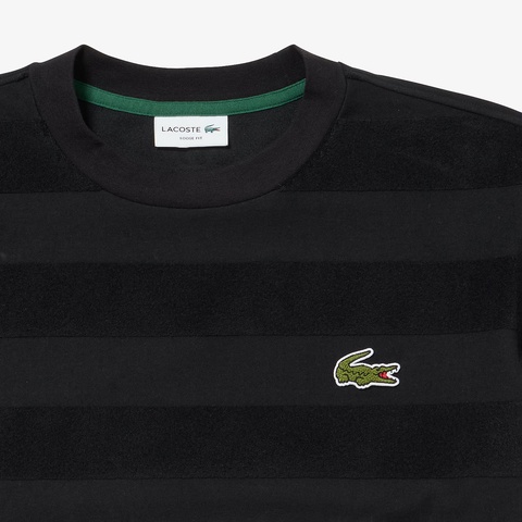パイル地切り替え同色ボーダーTシャツ