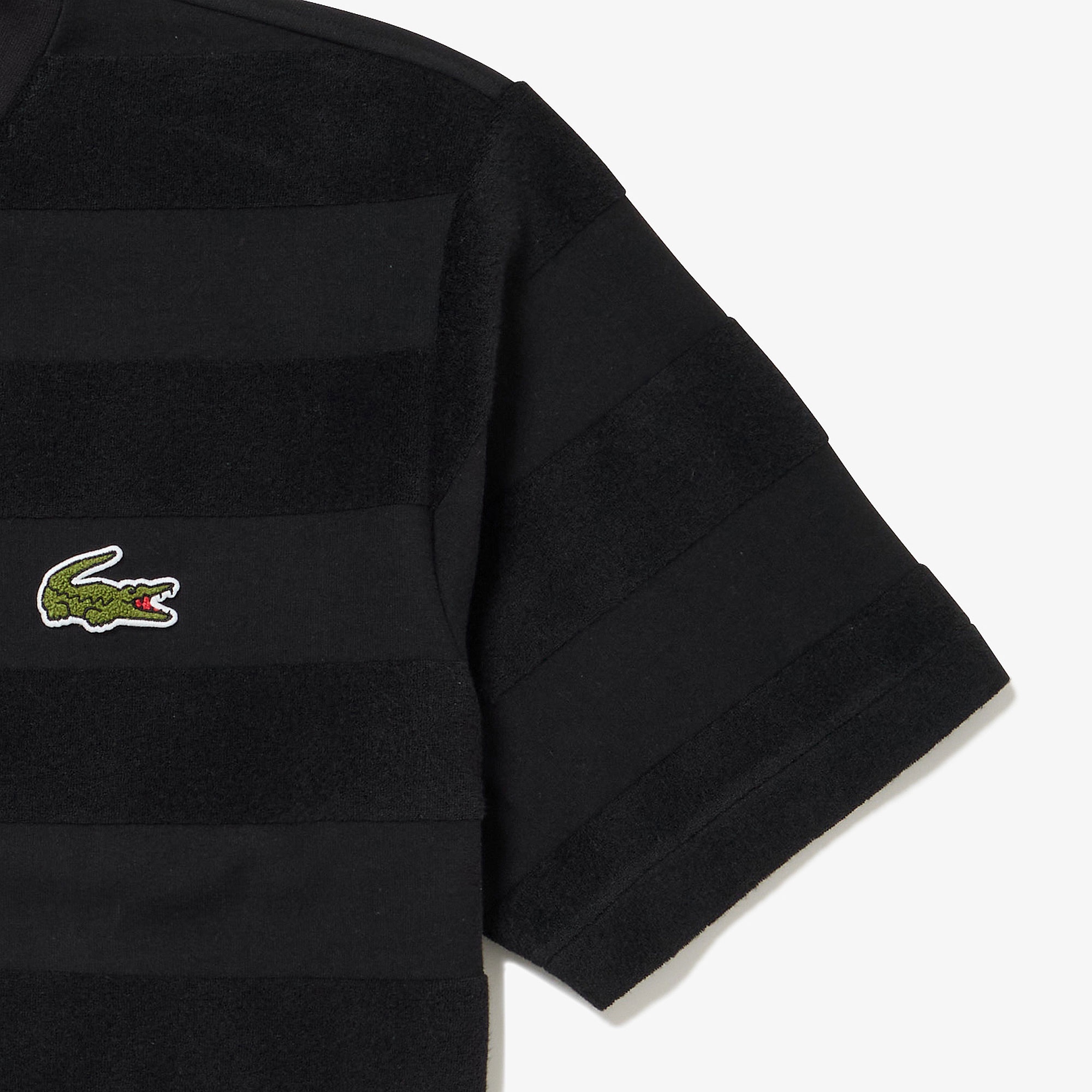 パイル地切り替え同色ボーダーTシャツ